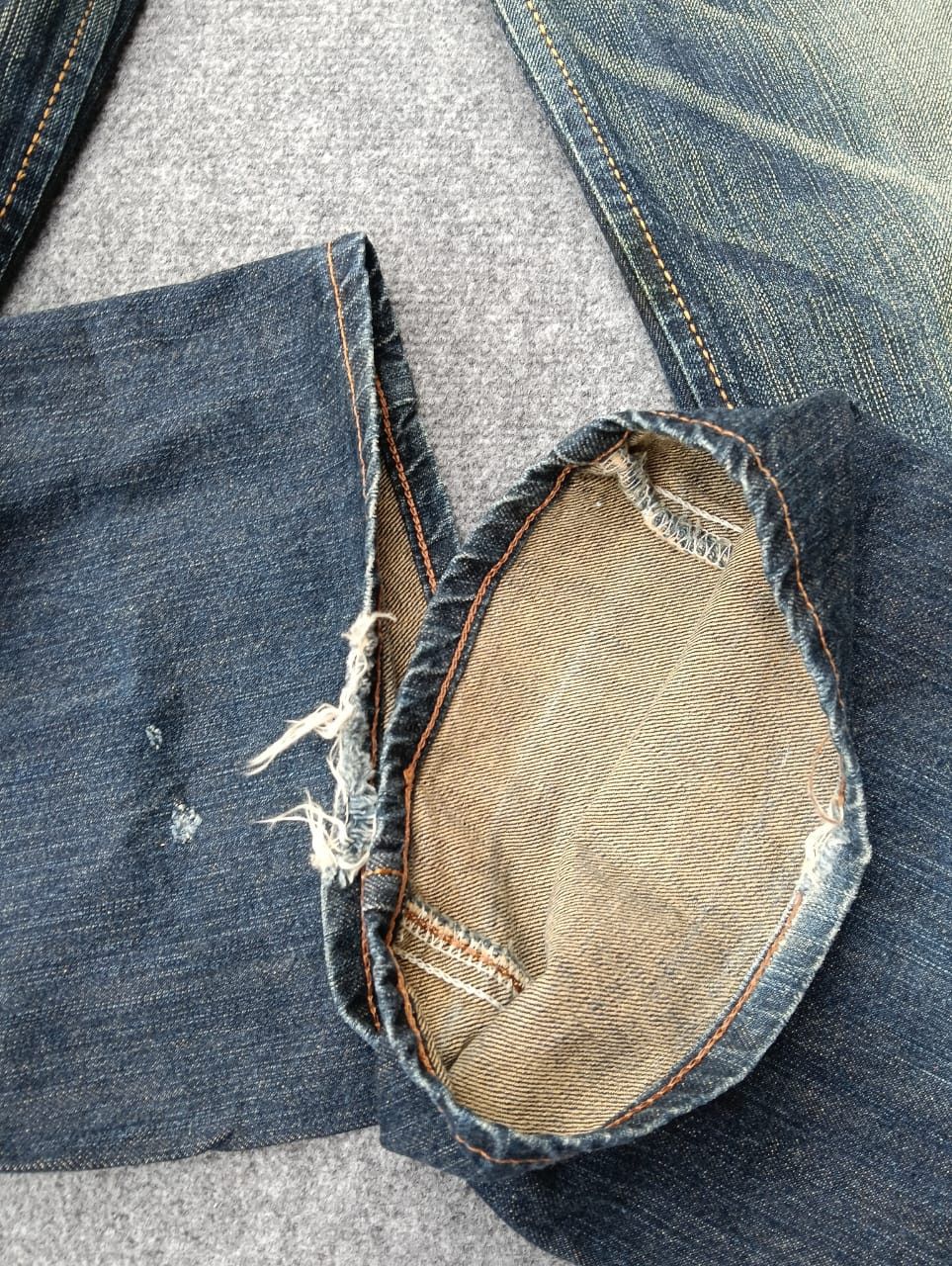 Edwin Flare Edwin Buffalo Head sick faded blue made in Japan 🇯🇵 Size US 34 / EU 50 - 5 Thumbnail