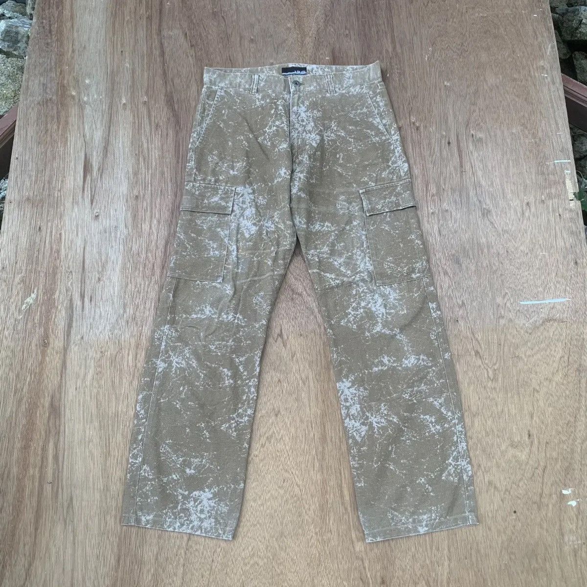 In The Attic 💥 STEALS💥 IN THE ATTIC TROUSERS ACID WASH CARGO RARE PANTS Size US 31 - 1 Thumbnail