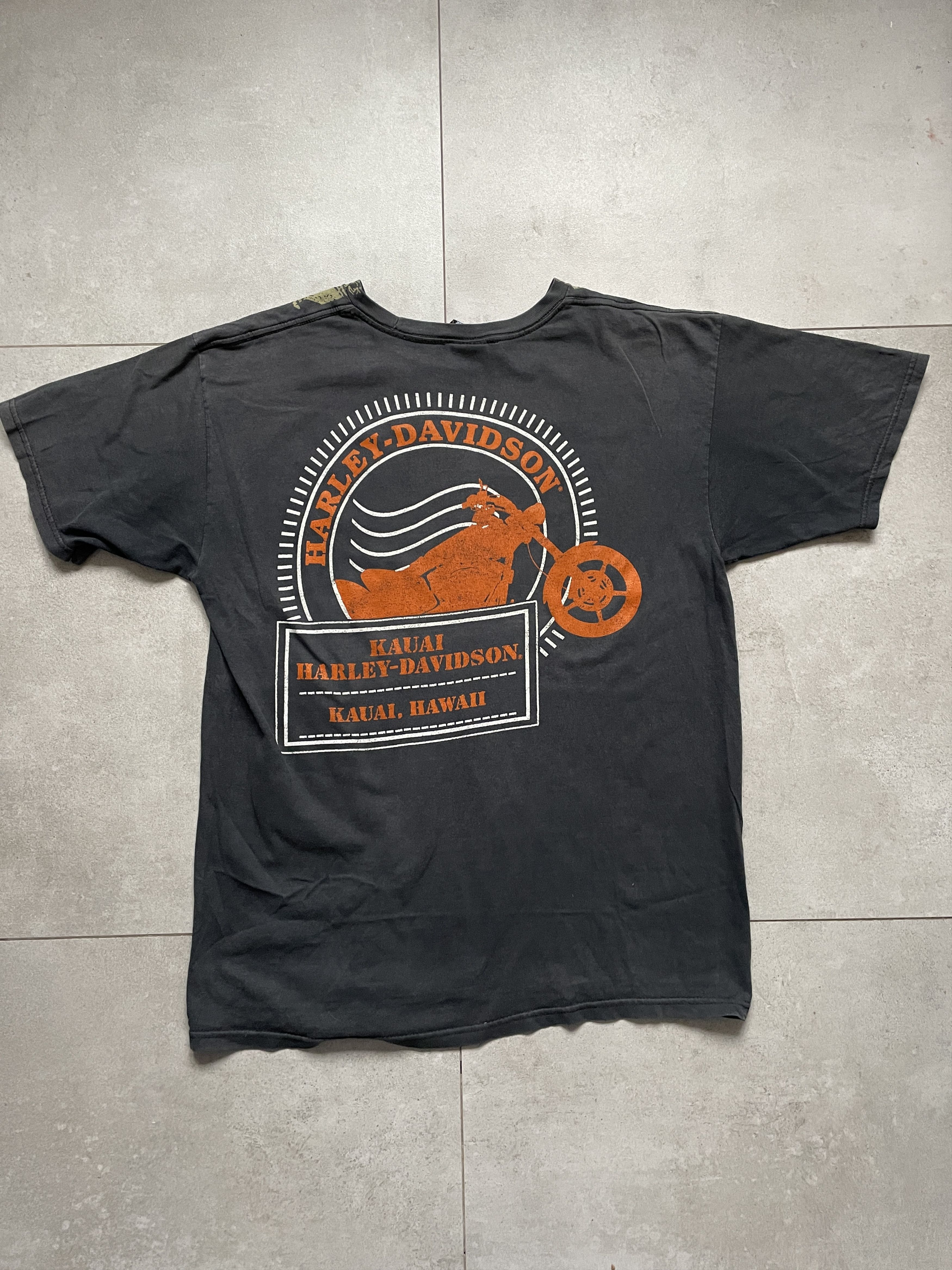 Harley Davidson VINTAGE HARLEY DAVIDSON 3D TATTOO BIKER SKULL MOTORCYCLE TEE Size US L / EU 52-54 / 3 - 3 Thumbnail