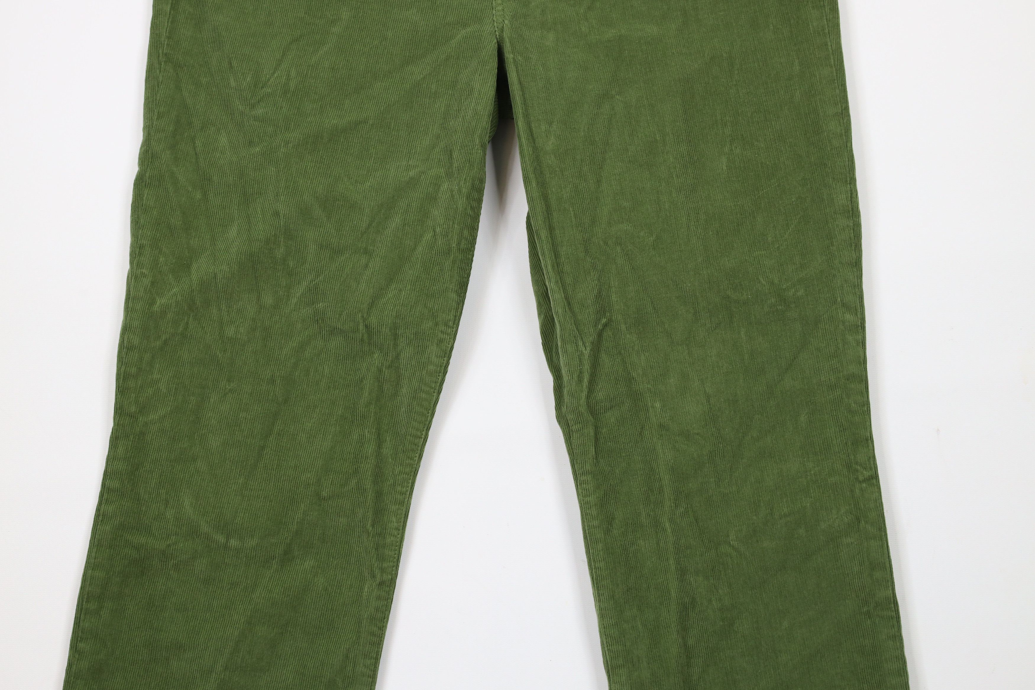 J.Crew × Vintage J Crew Faded Slim Straight Leg Corduroy Chino Pants Green Size 32" / US 10 / IT 46 - 3 Thumbnail