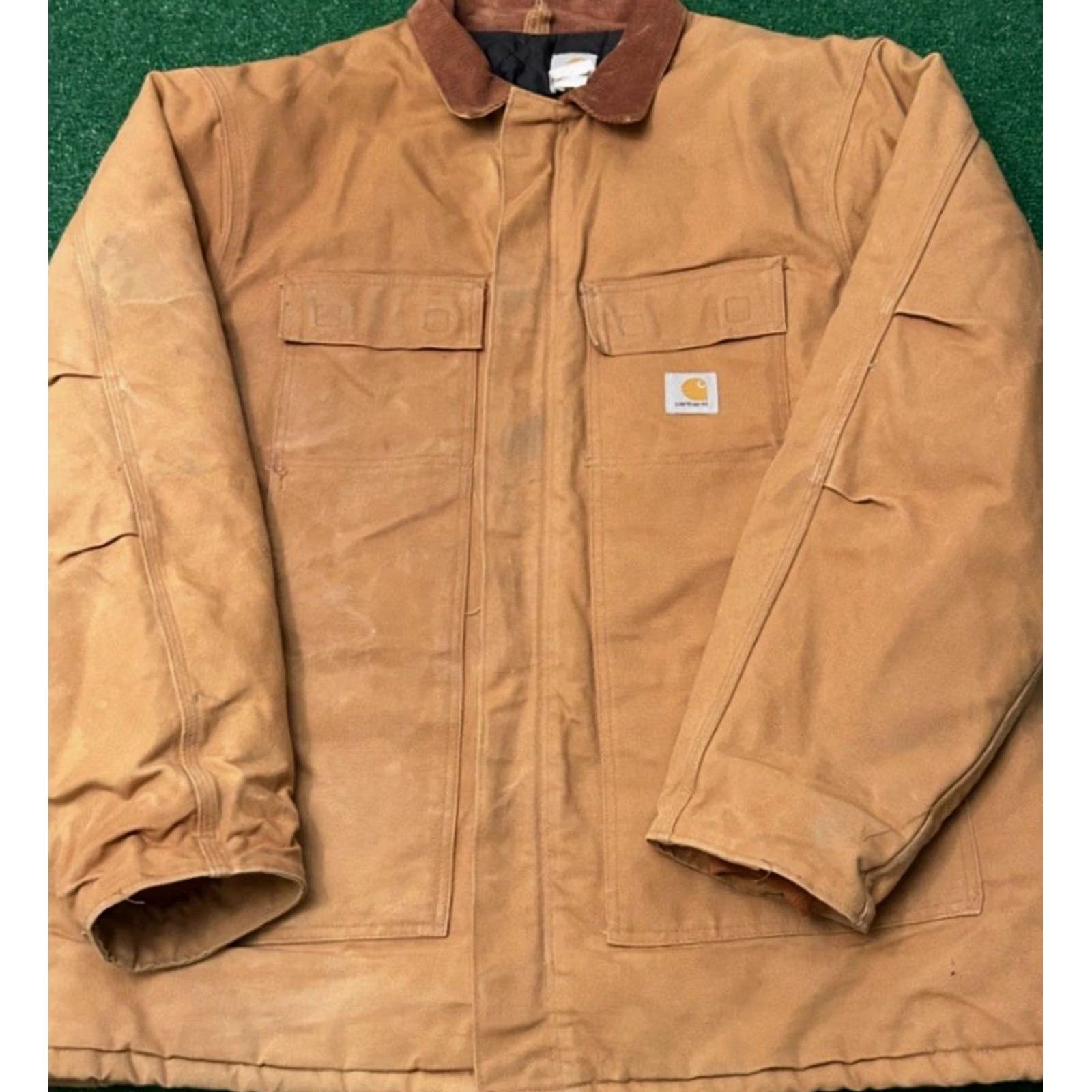 Carhartt VINTAGE Carhartt Jacket J002 BRN Traditional Jacket 2XL Tan Brown Quilt Line Workwear Mens Jazz 90s Hip Hop USA Detroit Size US XXL / EU 58 / 5 - 6 Thumbnail