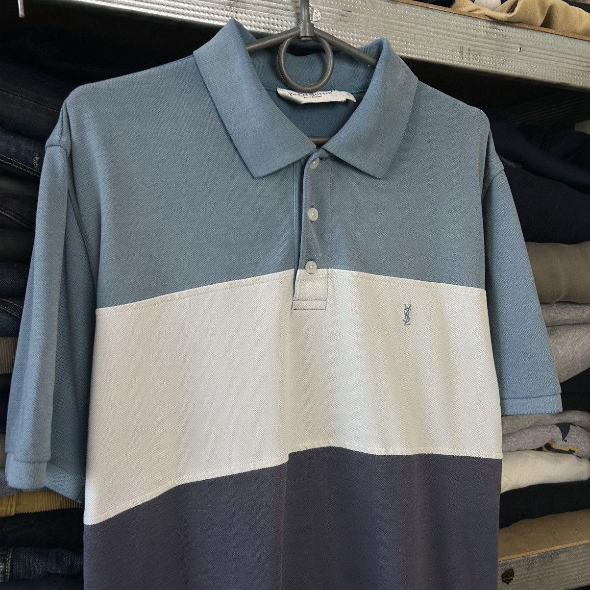 Yves Saint Laurent Luxury Yves Saint Laurent Small Logo Designer polo size L Size US L / EU 52-54 / 3 - 2 Thumbnail