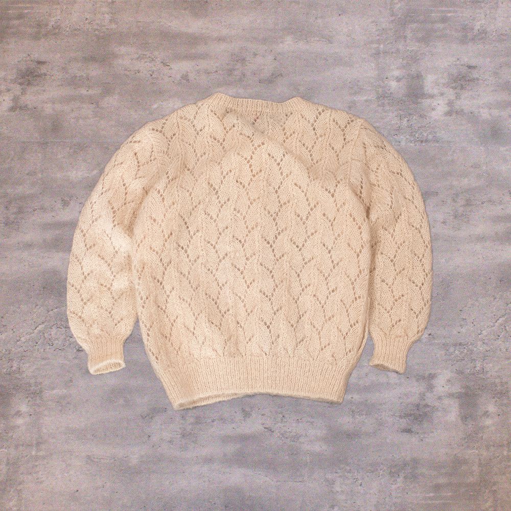 Japanese Brand Vintage VTG 1980's Mohair Cable Knit Baggy Oversize Cardigan Size US M / EU 48-50 / 2 - 2 Thumbnail