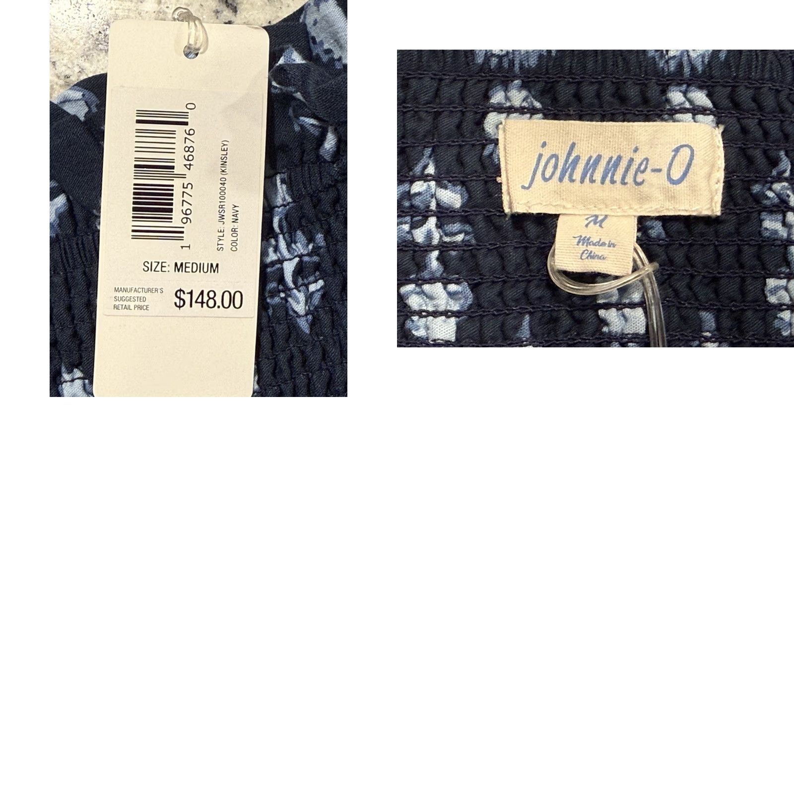 johnnie-O NWT Johnnie-O Skirt Midi Floral Blue M Womens Bohemian Festival Block Print Cotton Rayon Flare 2010s Size 32" / US 10 / IT 46 - 8 Thumbnail