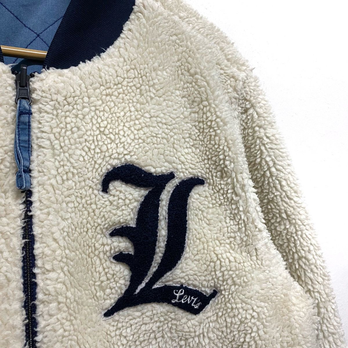 Levi's Rare LEVIS Reversible Fleece Sherpa Jacket indigo vintage Size US M / EU 48-50 / 2 - 10 Thumbnail