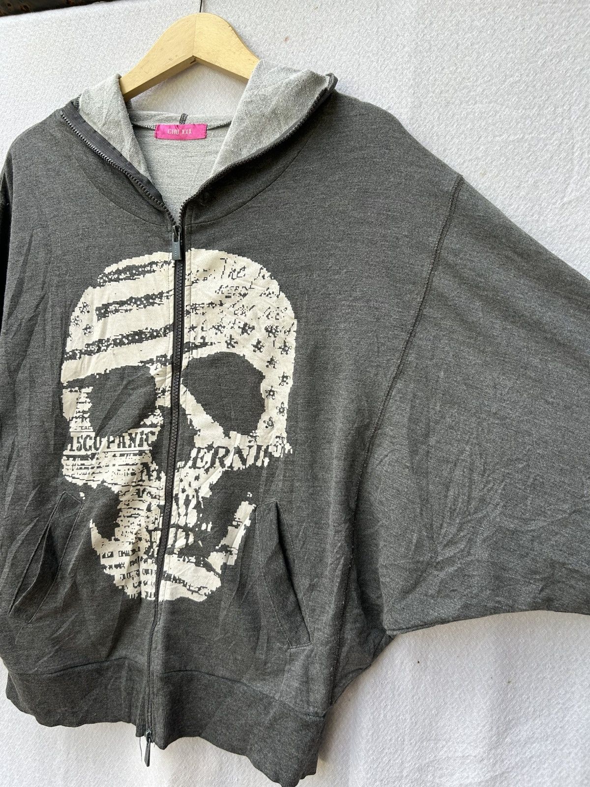 If Six Was Nine × Japanese Brand × Le Grande Bleu (L.G.B.) Chux xxx Oversized Zipper Sweatshirt Skull Hoodie Size US L / EU 52-54 / 3 - 6 Thumbnail