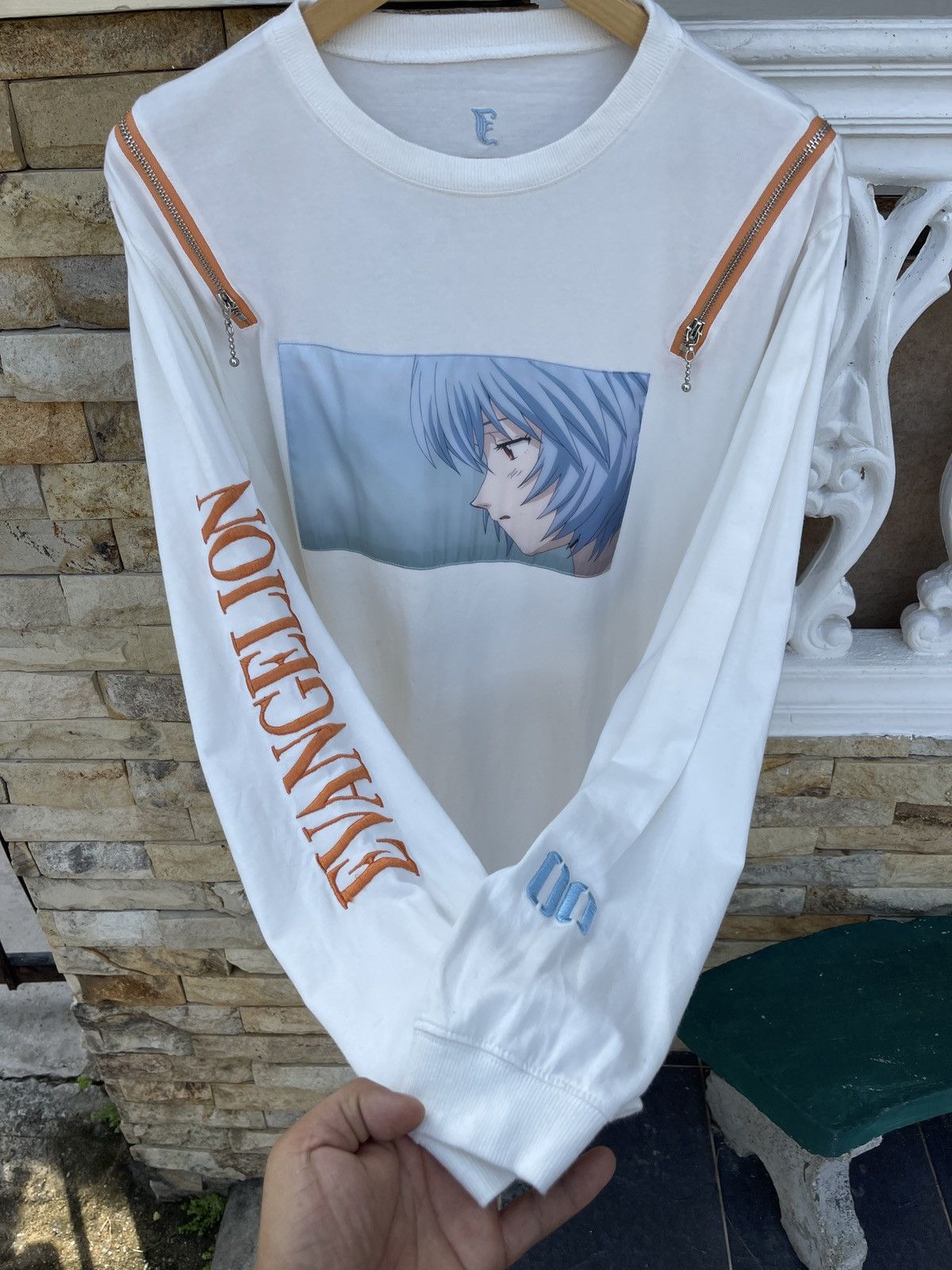 Anime Last Drop🔥Rare🔥Vintage Evangelion Zipper Long Sleeve T-Shirt Size US L / EU 52-54 / 3 - 5 Thumbnail