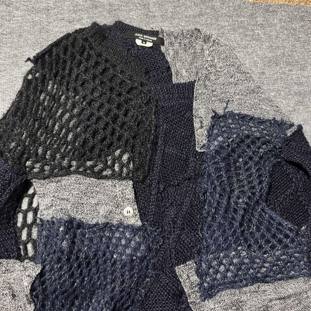 Comme des Garcons × Junya Watanabe Junya Watanabe Comme Des Garcons Knit Patchwork Sweater Size US M / EU 48-50 / 2 - 2 Thumbnail