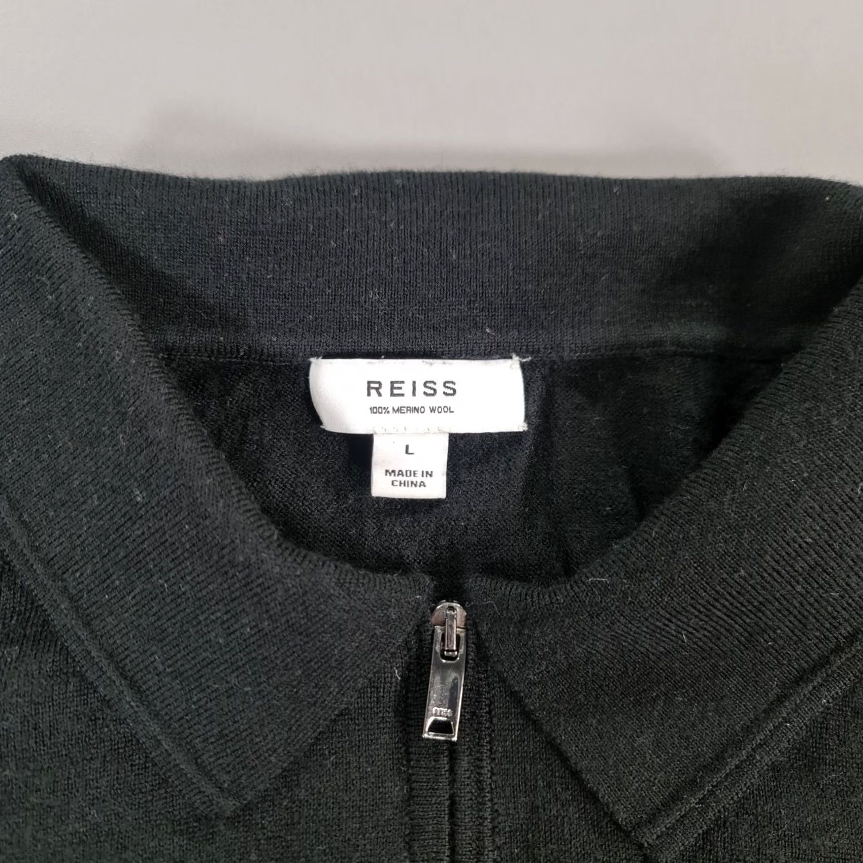 Reiss Reiss Polo Shirt Black L 1/4 Zip Merino Wool Knit Polo Men's Short Sleeve Comfortable Classic Luxury Size US L / EU 52-54 / 3 - 3 Thumbnail