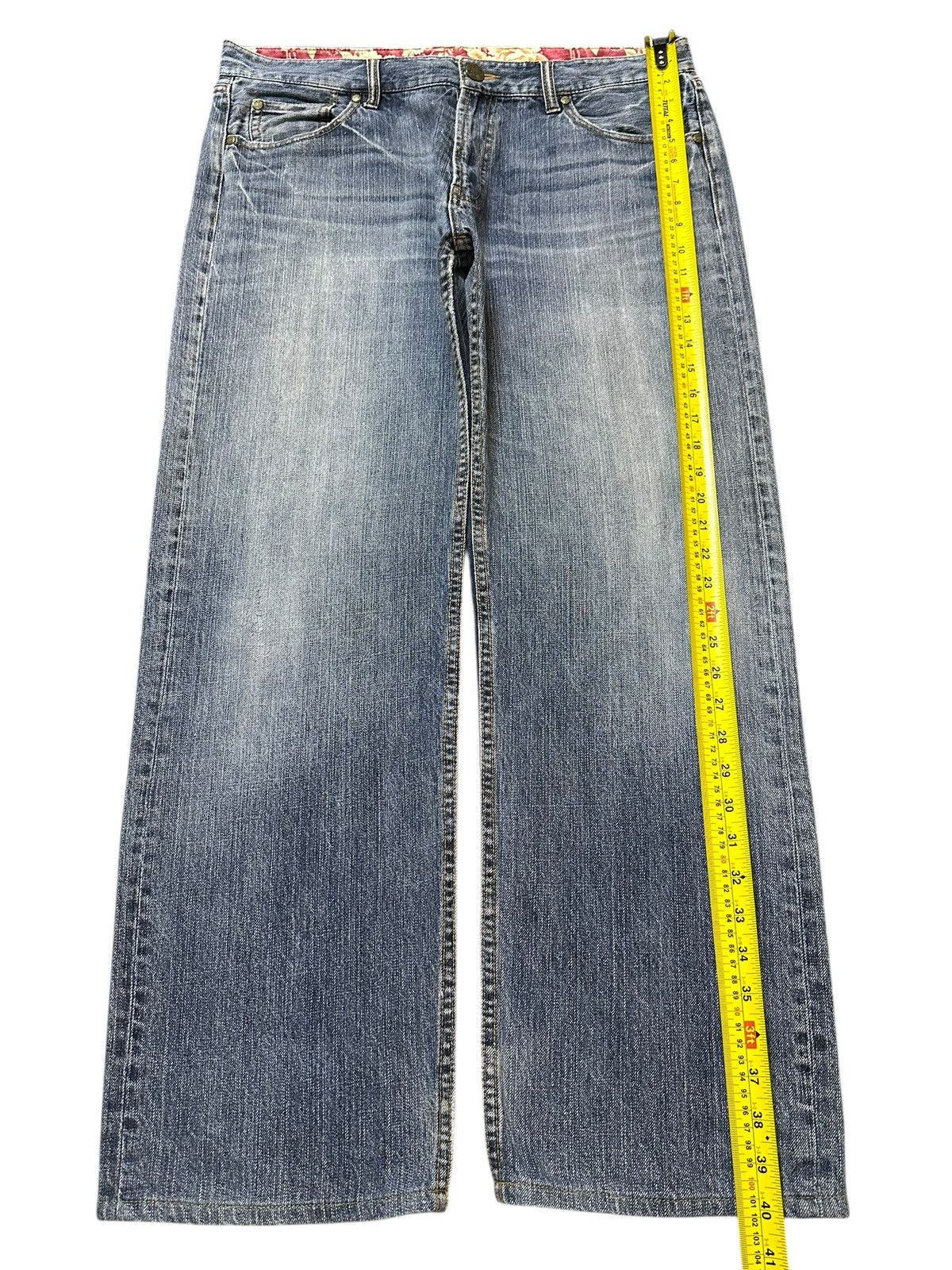Kamakura Vintage Japanese Brand Sukajan Fish Koi Embroidered Jeans Size US 36 / EU 52 - 12 Thumbnail