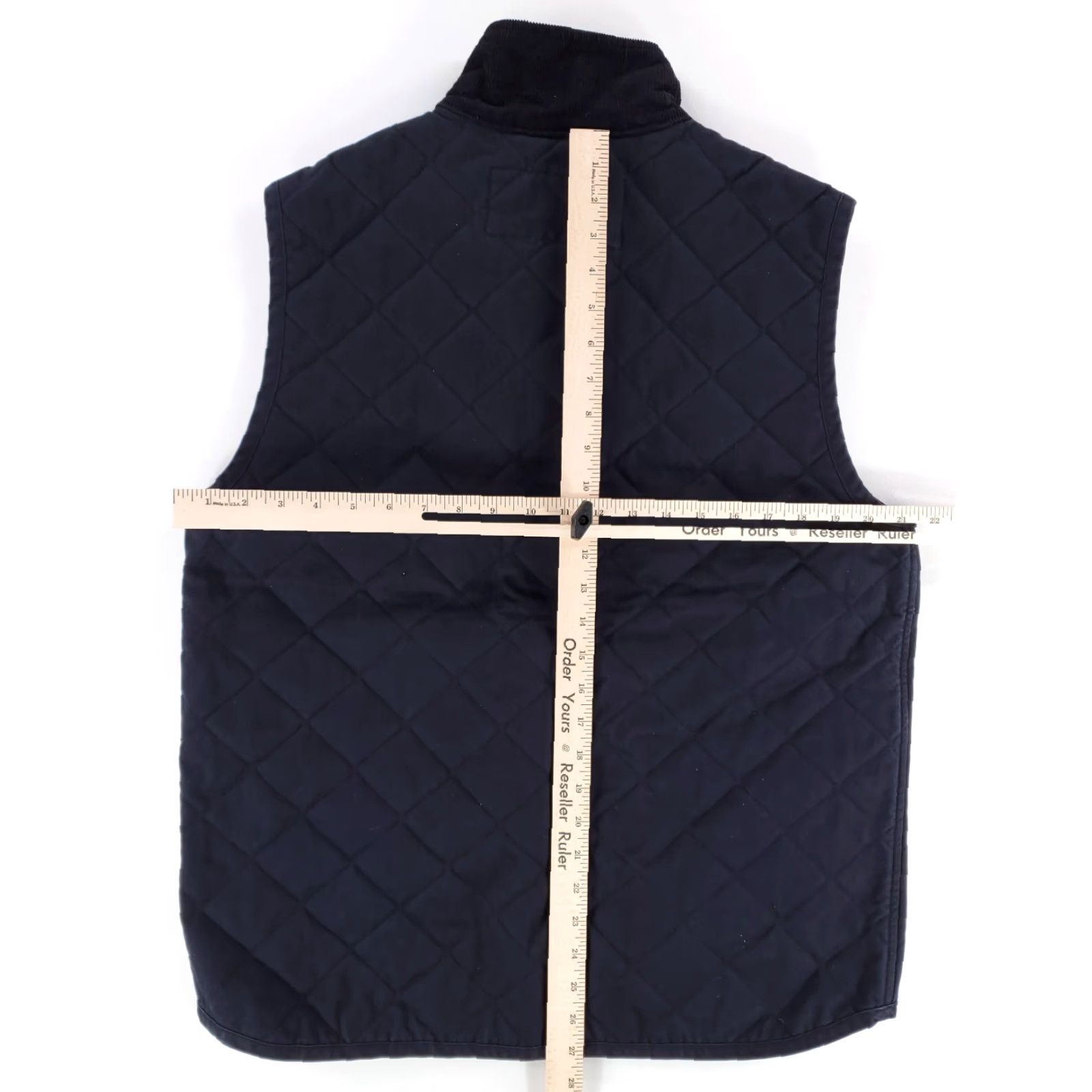 Banana Republic Banana Republic Quilted Full Zip Vest Jacket Corduroy Collar Black Mens S Size US S / EU 44-46 / 1 - 4 Thumbnail