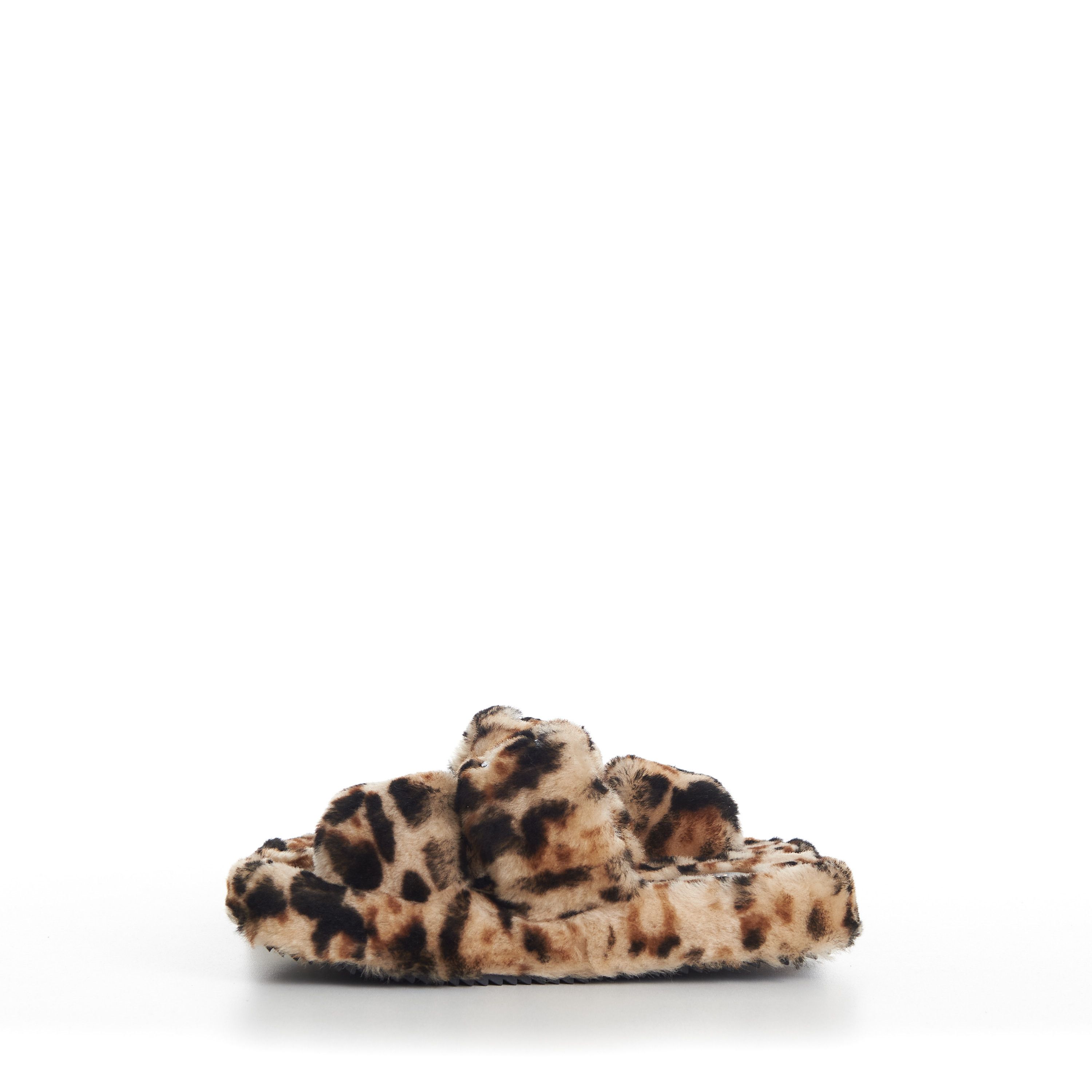 Celine Shearling Fur Slide Sandals - Leopard Pattern Size US 8.5 / IT 38.5 - 9 Thumbnail