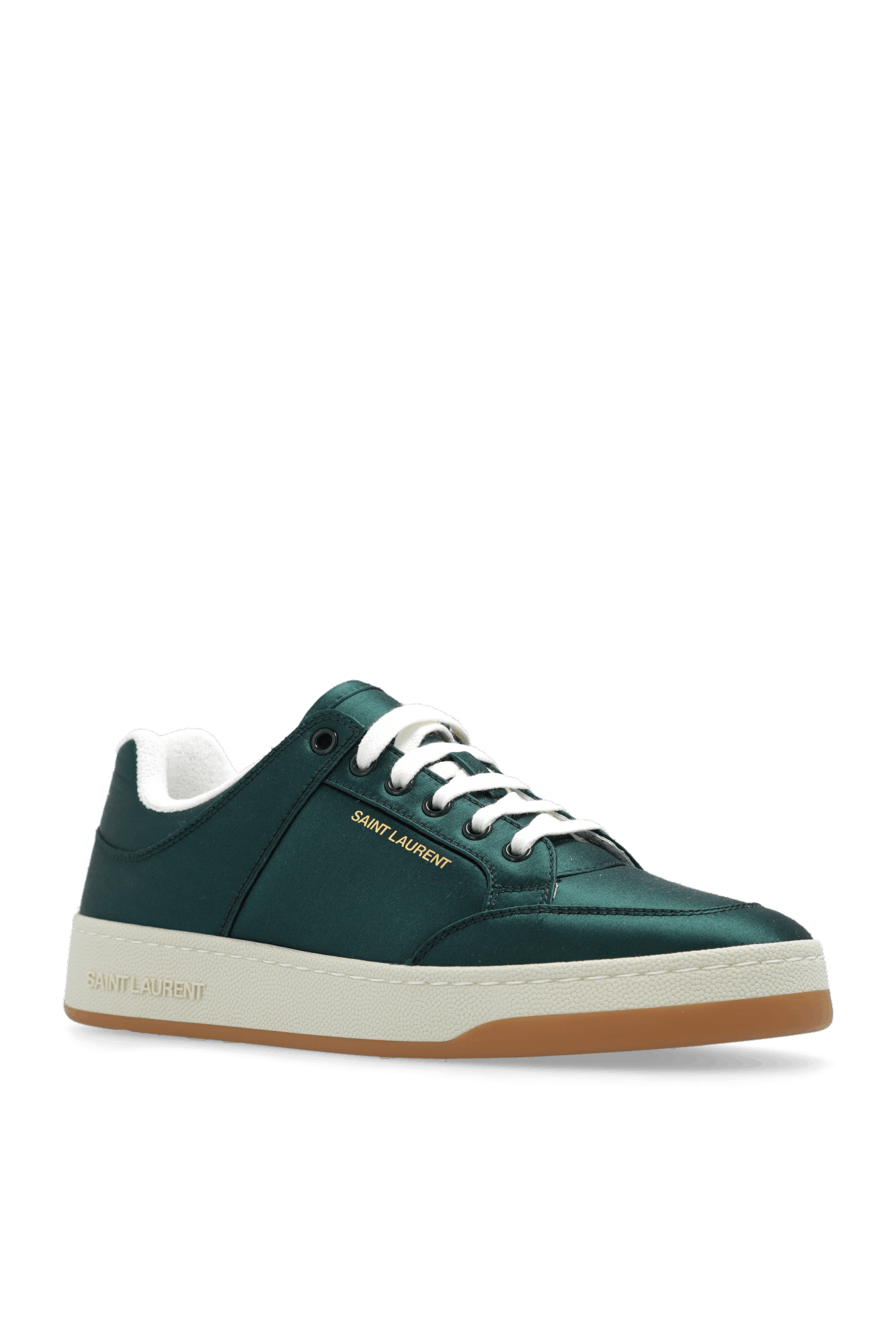 Saint Laurent Paris oc11z1125 SL/61 Sneakers in Satin Crepe in Green Size US 11 / IT 41 - 2 Thumbnail