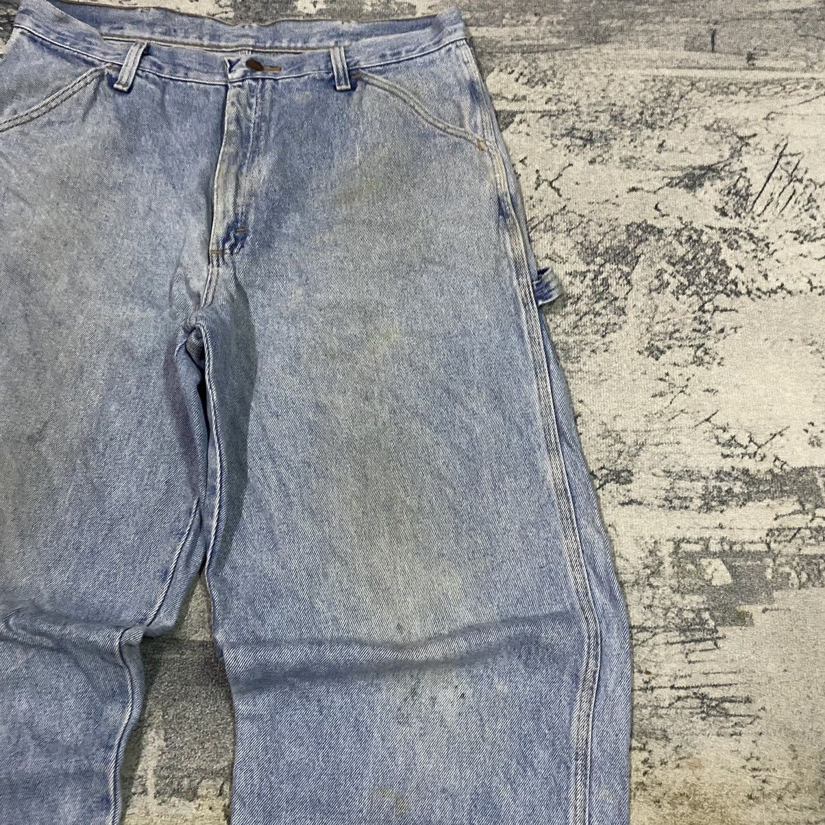 14th Addiction × If Six Was Nine × JNCO Vintage Rustler Light Washed Carpenter Baggy Denim Jeans Size US 34 / EU 50 - 7 Thumbnail