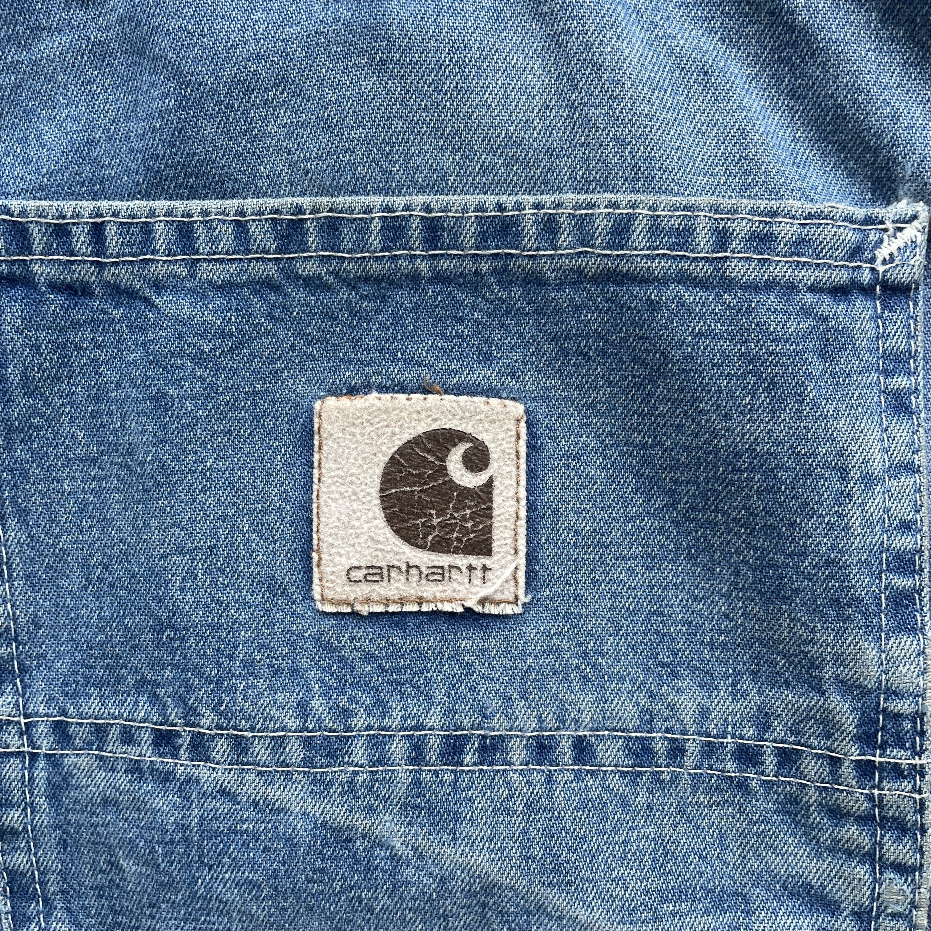 Carhartt W33 VINTAGE CARHARTT CARPENTER FADED RIPPED PANTS JEANS Size US 33 - 10 Thumbnail