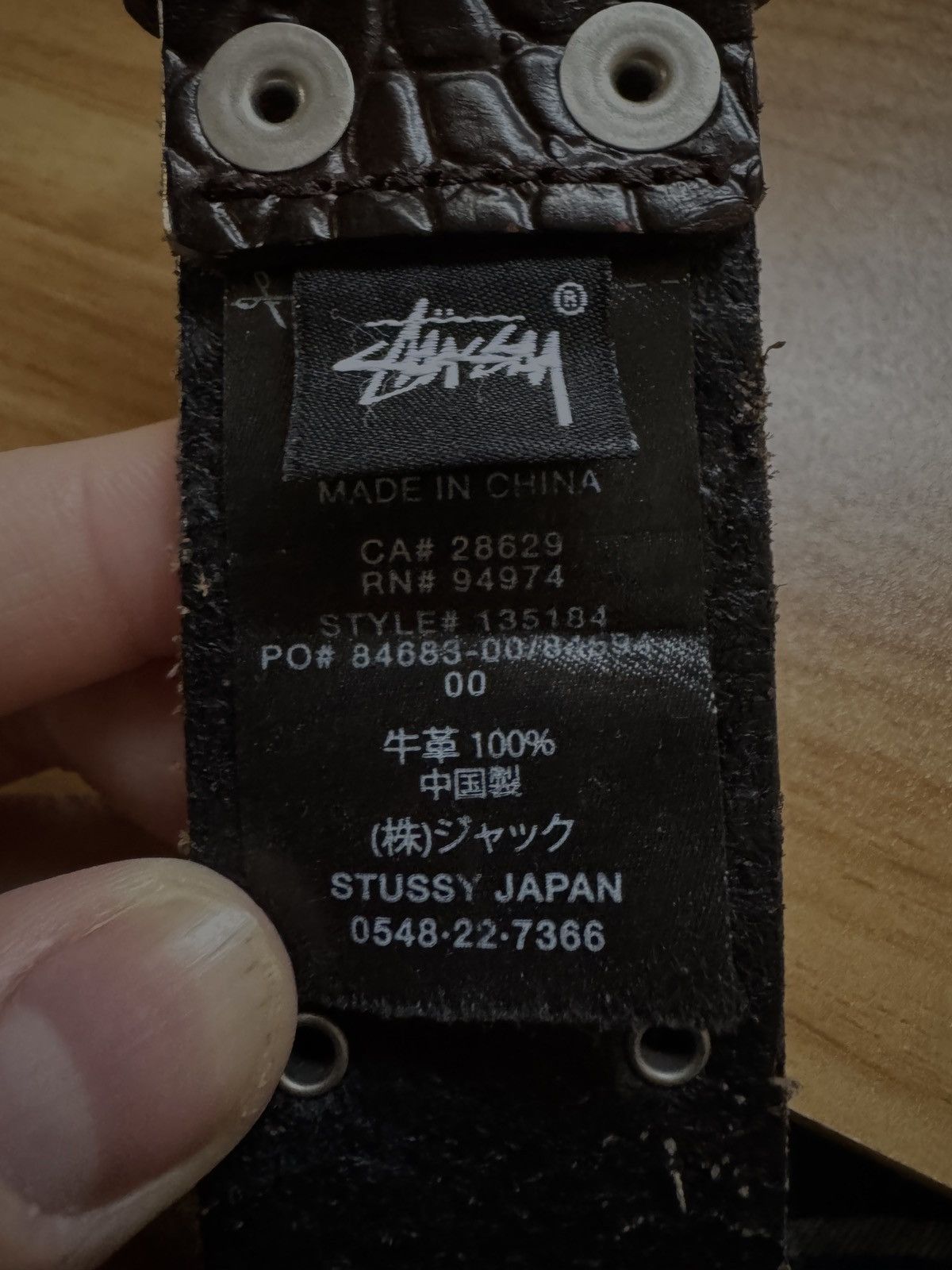 Stussy Stussy Studded Brown Calfskin Leather Belt Size 34 - 3 Thumbnail