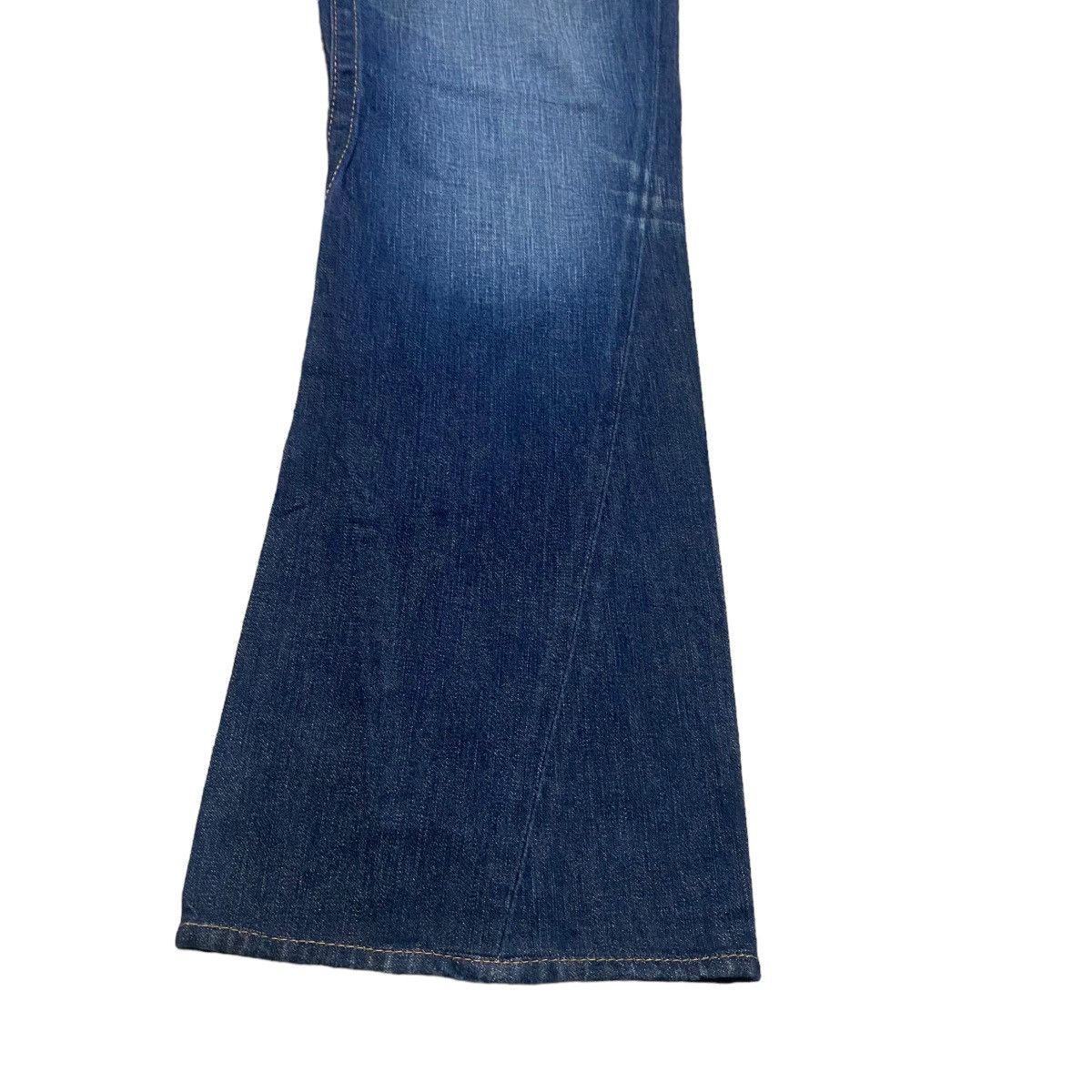True Religion Vintage True Religion Joey Leather Flap Denim Flare Jeans Size US 31 - 8 Thumbnail