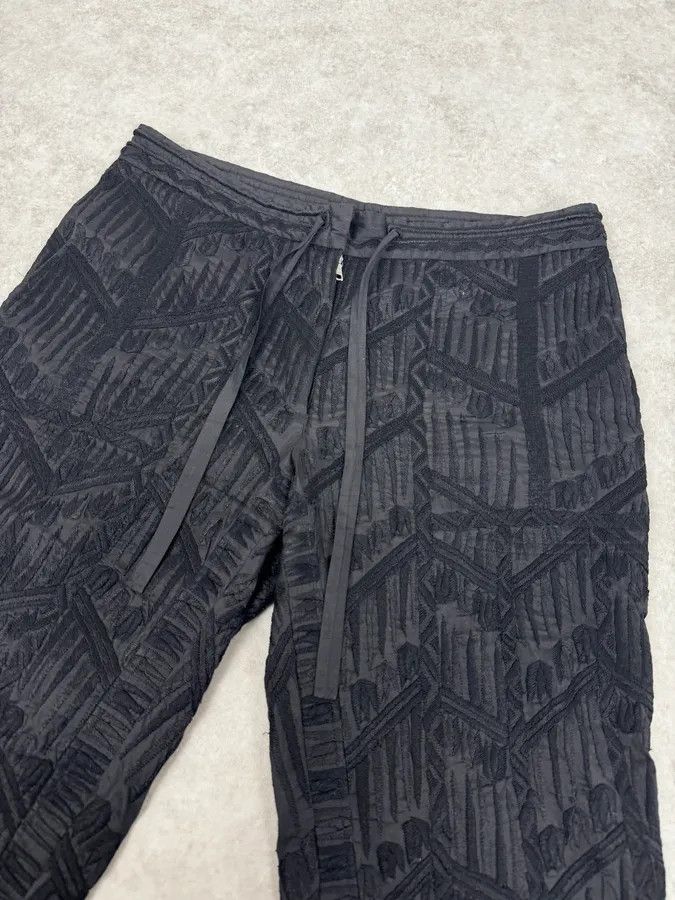 Dries Van Noten Dries Van Noten Black Relief Abstract Pants Size US 32 / EU 48 - 6 Thumbnail