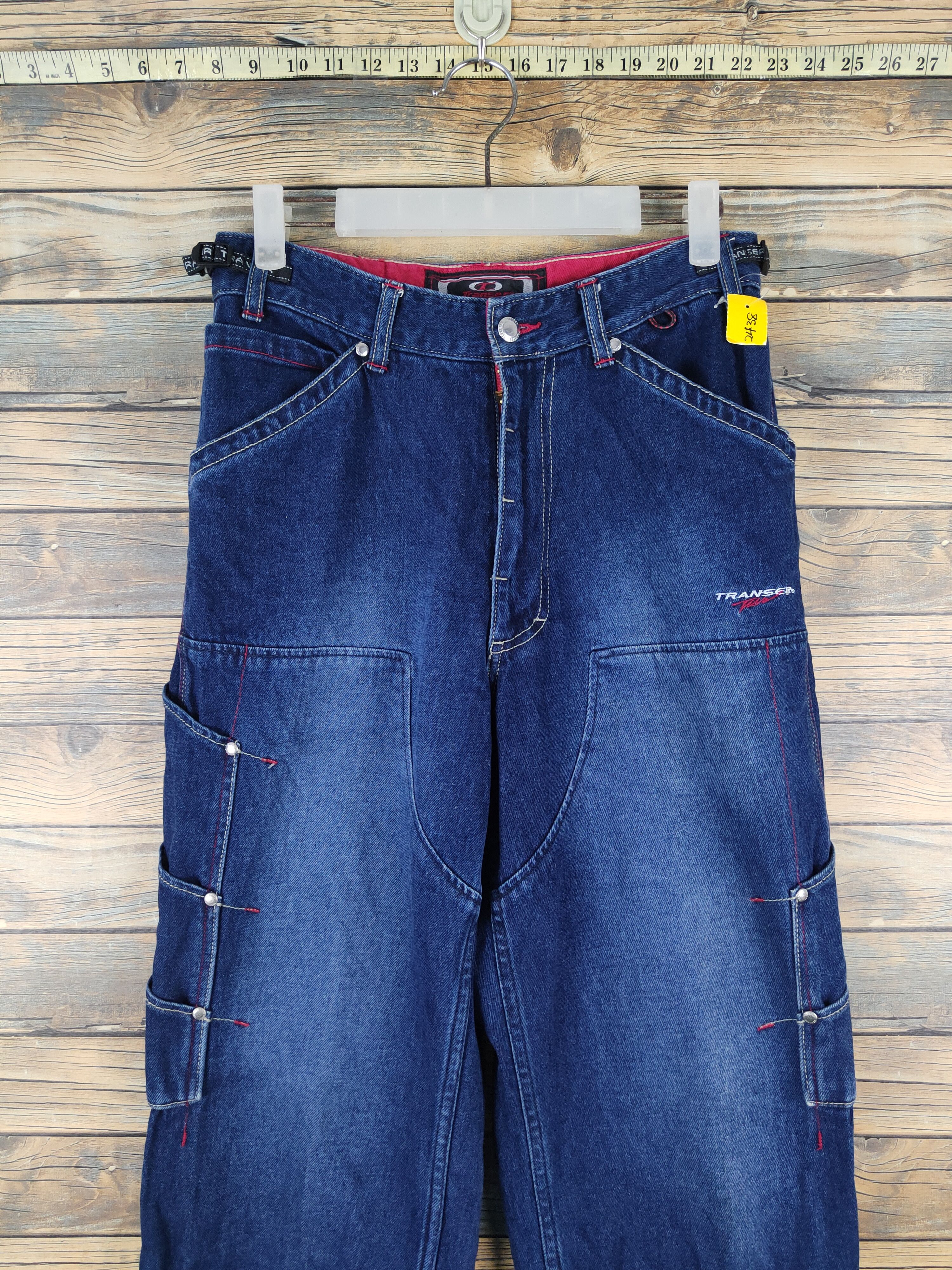 Japanese Brand DL Transer Blue Distressed Ripped Jeans #2438 Size US 28 / EU 44 - 2 Thumbnail
