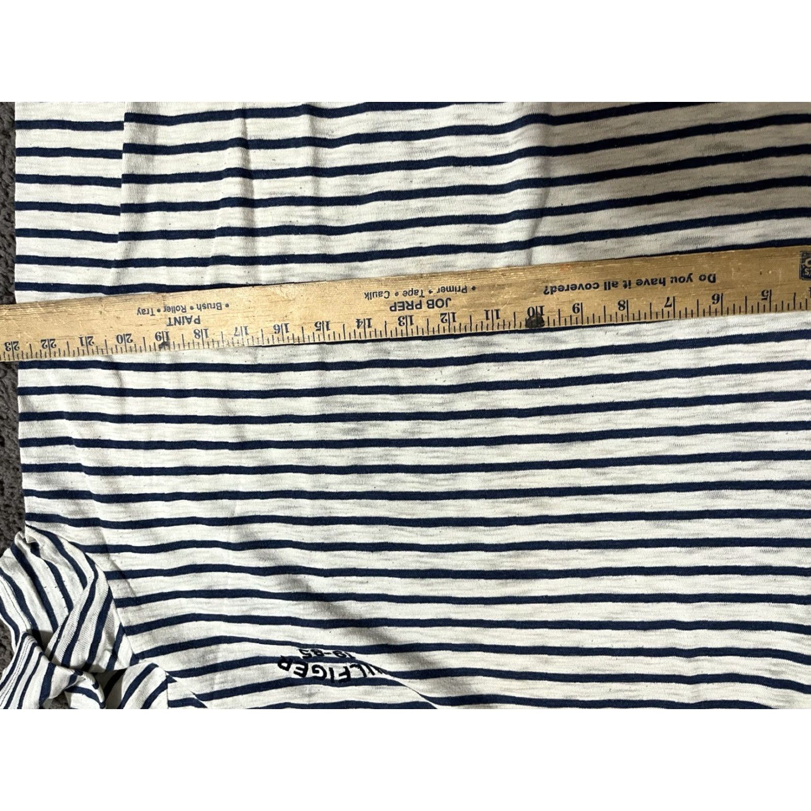 Tommy Hilfiger Tommy Hilfiger Shirt Men XL Blue Beige Striped Cotton Short Sleeve Crew Neck Logo Nautical 90s Sportswear Mens Size US 36 / EU 52 - 5 Thumbnail