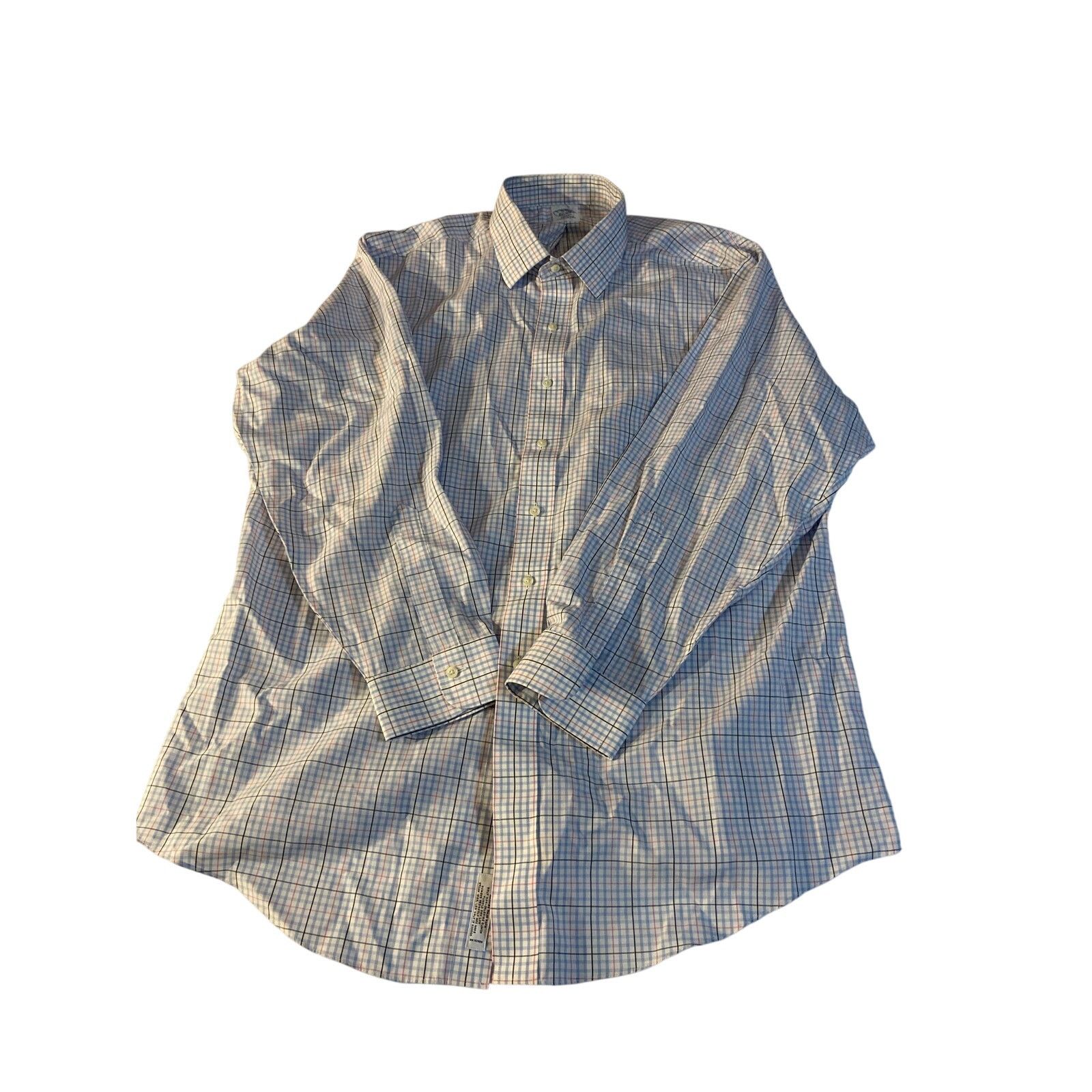 Brooks Brothers Brooks Brothers Regent Fit Men's 18-35 Plaid Non-Iron Shirt Size US L / EU 52-54 / 3 - 1 Thumbnail
