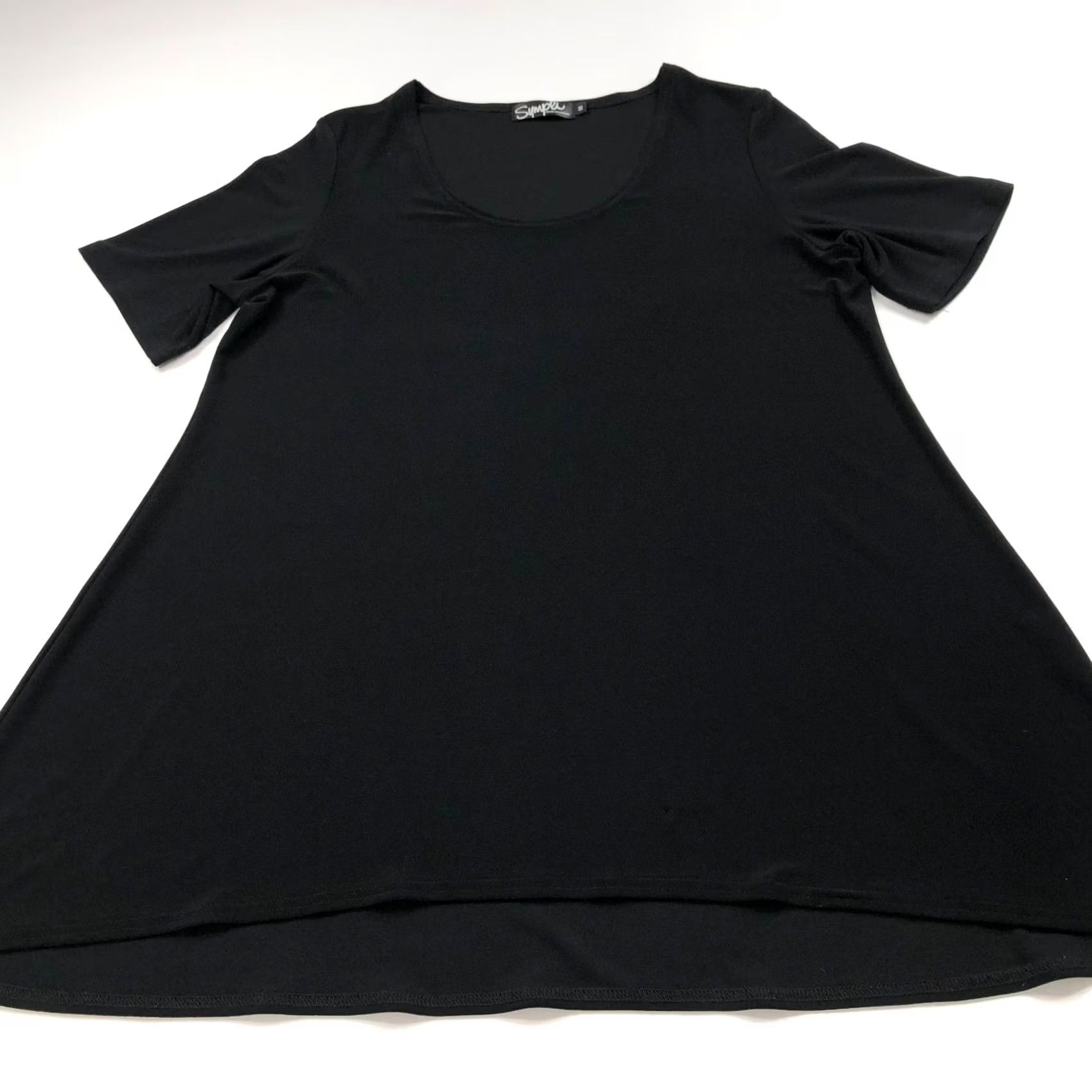Vintage Sympli 14 Womens A-Line Pullover Top Shirt Blouse Tunic Black Shirt Sympli Women's Blouse Tunic Black Size XL / US 12-14 / IT 48-50 - 2 Thumbnail
