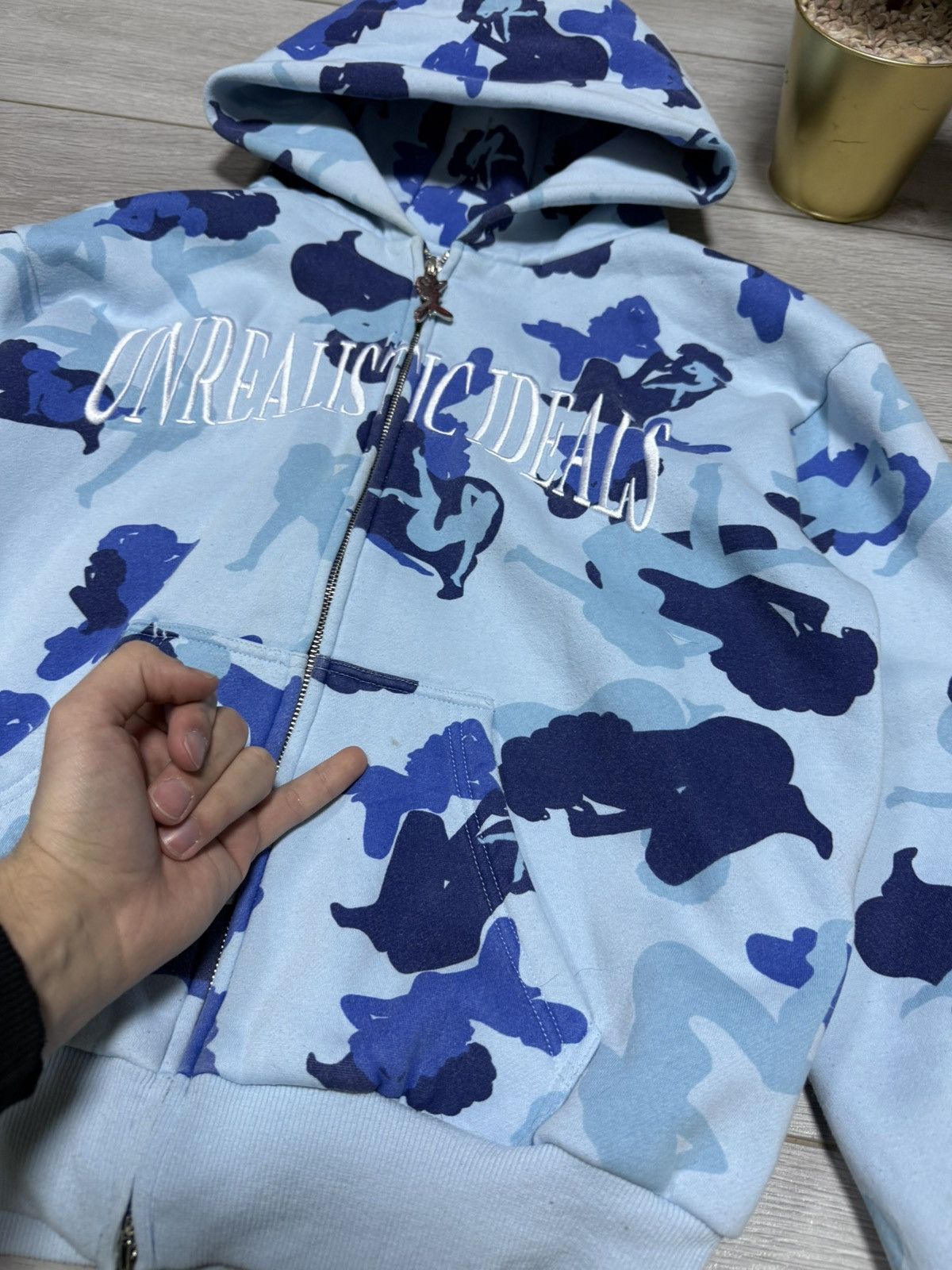 Named Collective Named Collective Unrealistic Ideals zip camo monogram hoodie Size US S / EU 44-46 / 1 - 3 Thumbnail