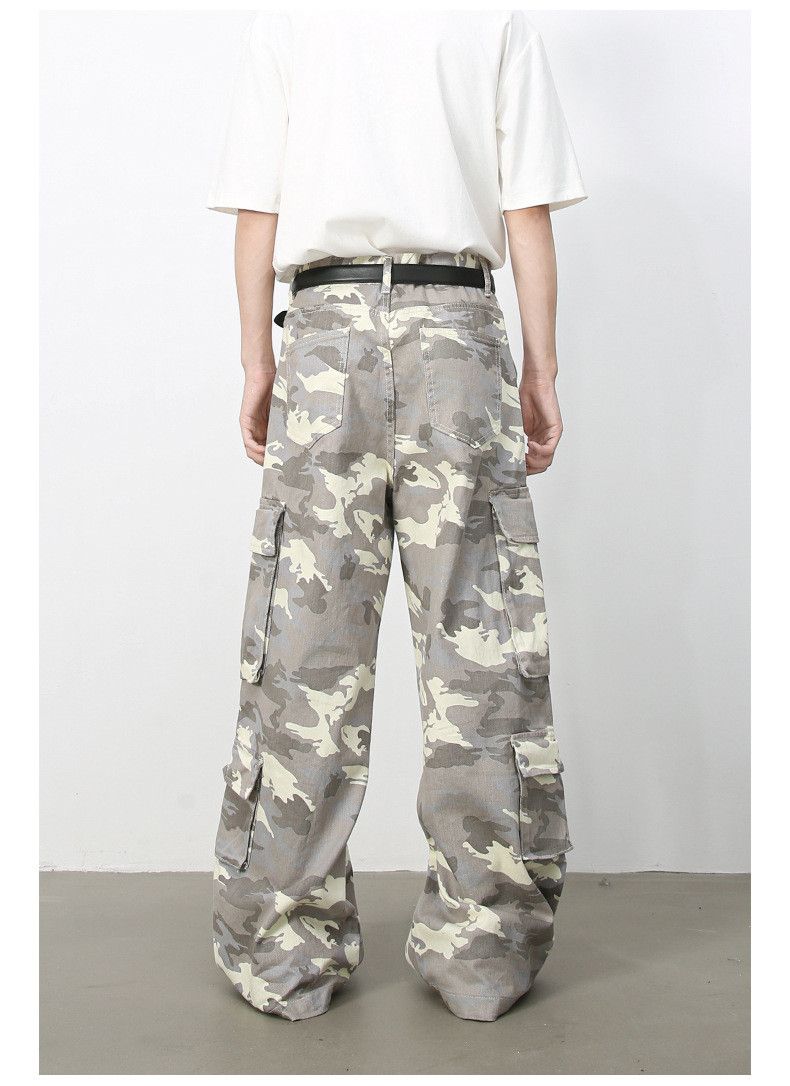 Japanese Brand × Jean American camouflage street cool loose straight cargo jeans Size US 34 / EU 50 - 5 Thumbnail