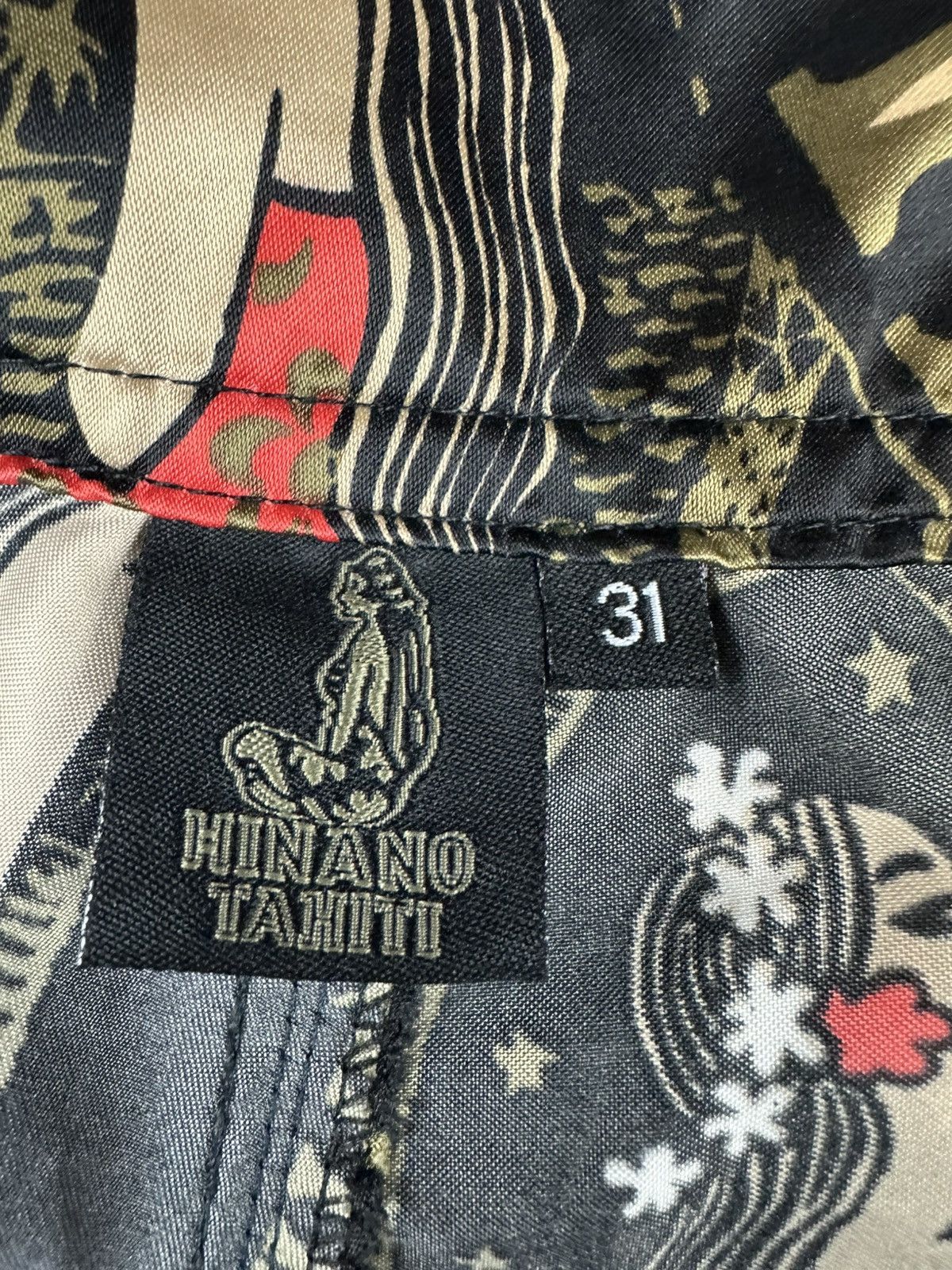 Designer Vintage Hinano Tahiti Polynesian Surf Shorts Island Graphic Size US 31 - 3 Thumbnail