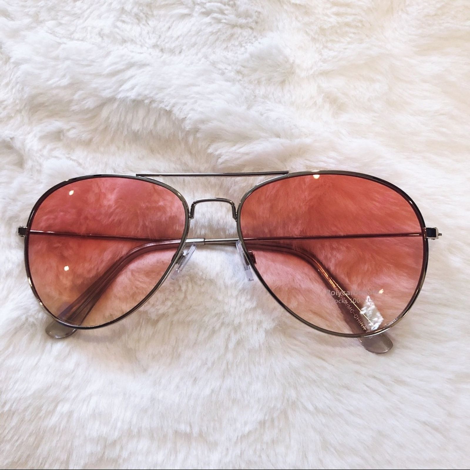 Other Rosalia Light Pink Full Rim Aviator Sunglasses Size ONE SIZE - 1 Thumbnail