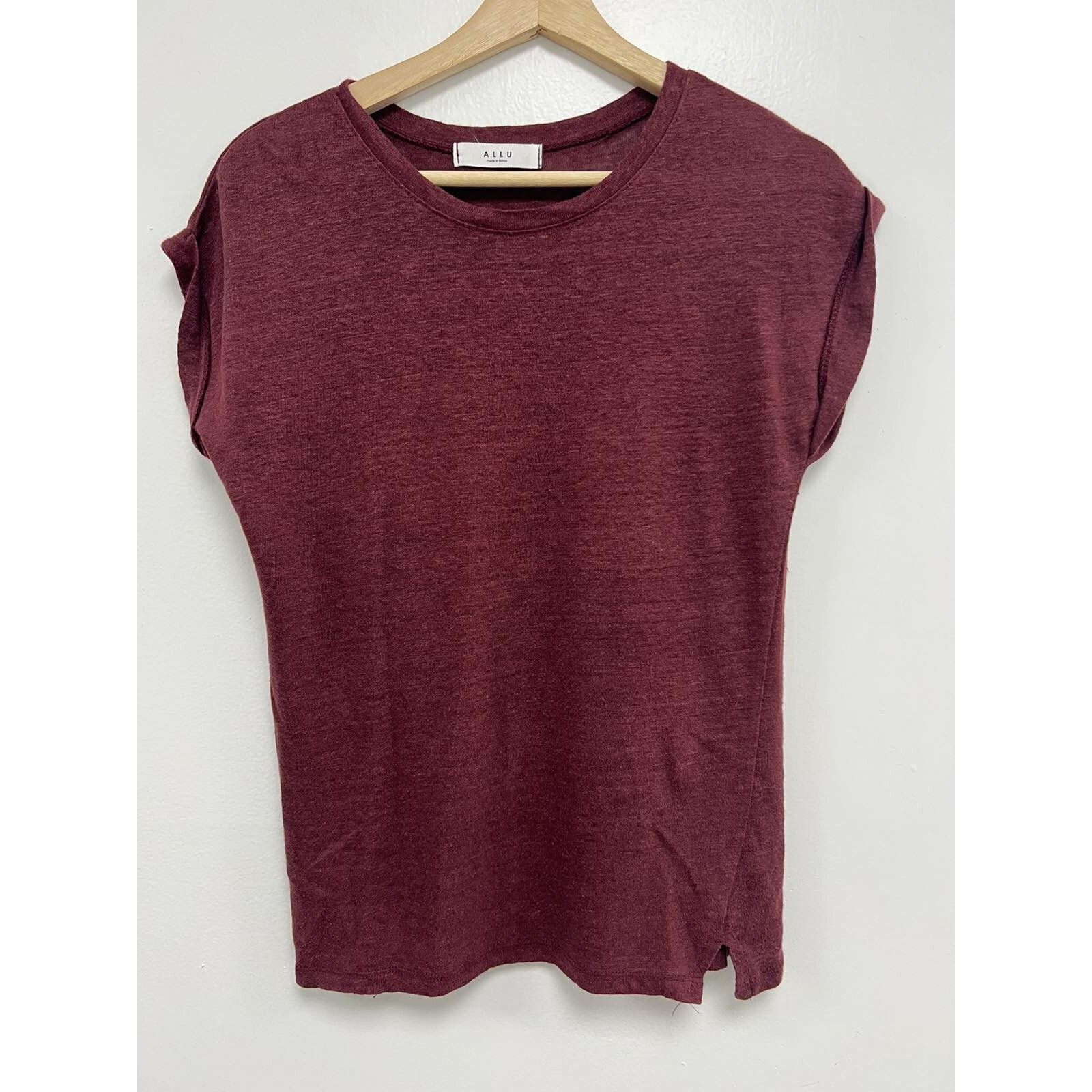 Allude ALLU Women Short Sleeve linen Blend T-shirt Size M A001923 Size M / US 6-8 / IT 42-44 - 1 Thumbnail