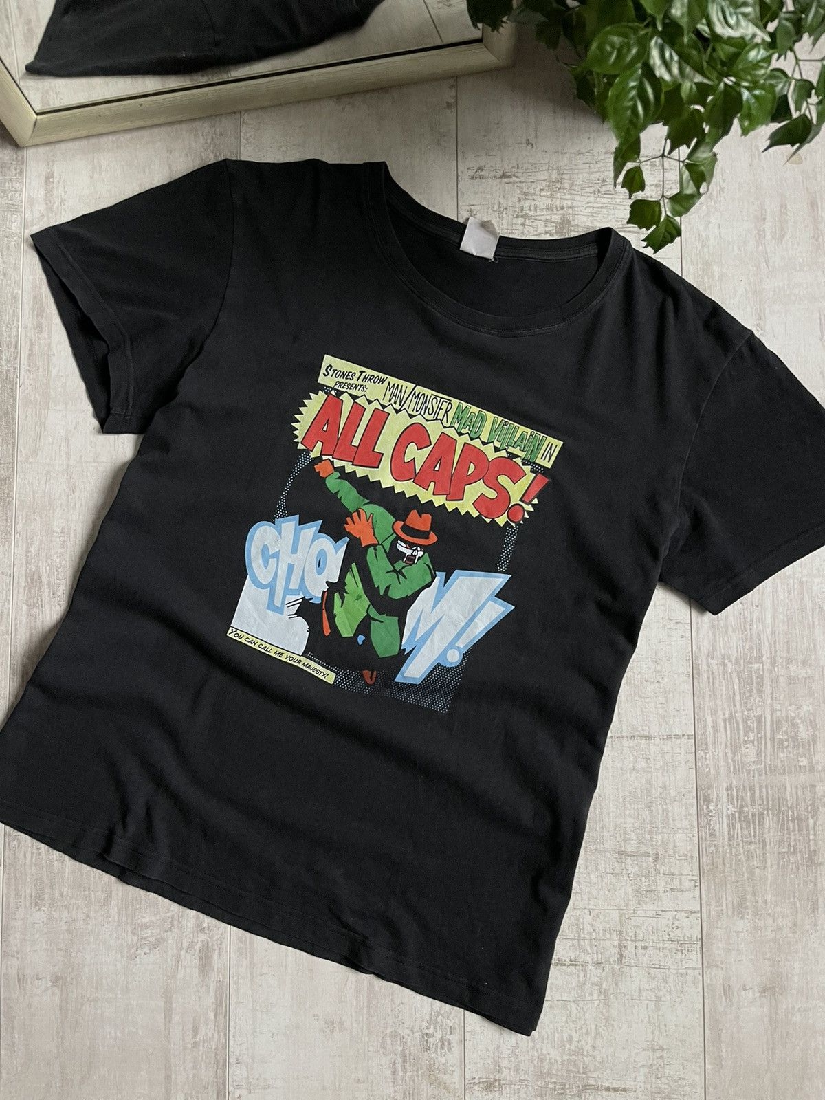 MF Doom × Rap Tees × Vintage Mf Doom All Caps Rap T-Shirt Vintage Stones Throw VERY RARE Size US L / EU 52-54 / 3 - 2 Thumbnail