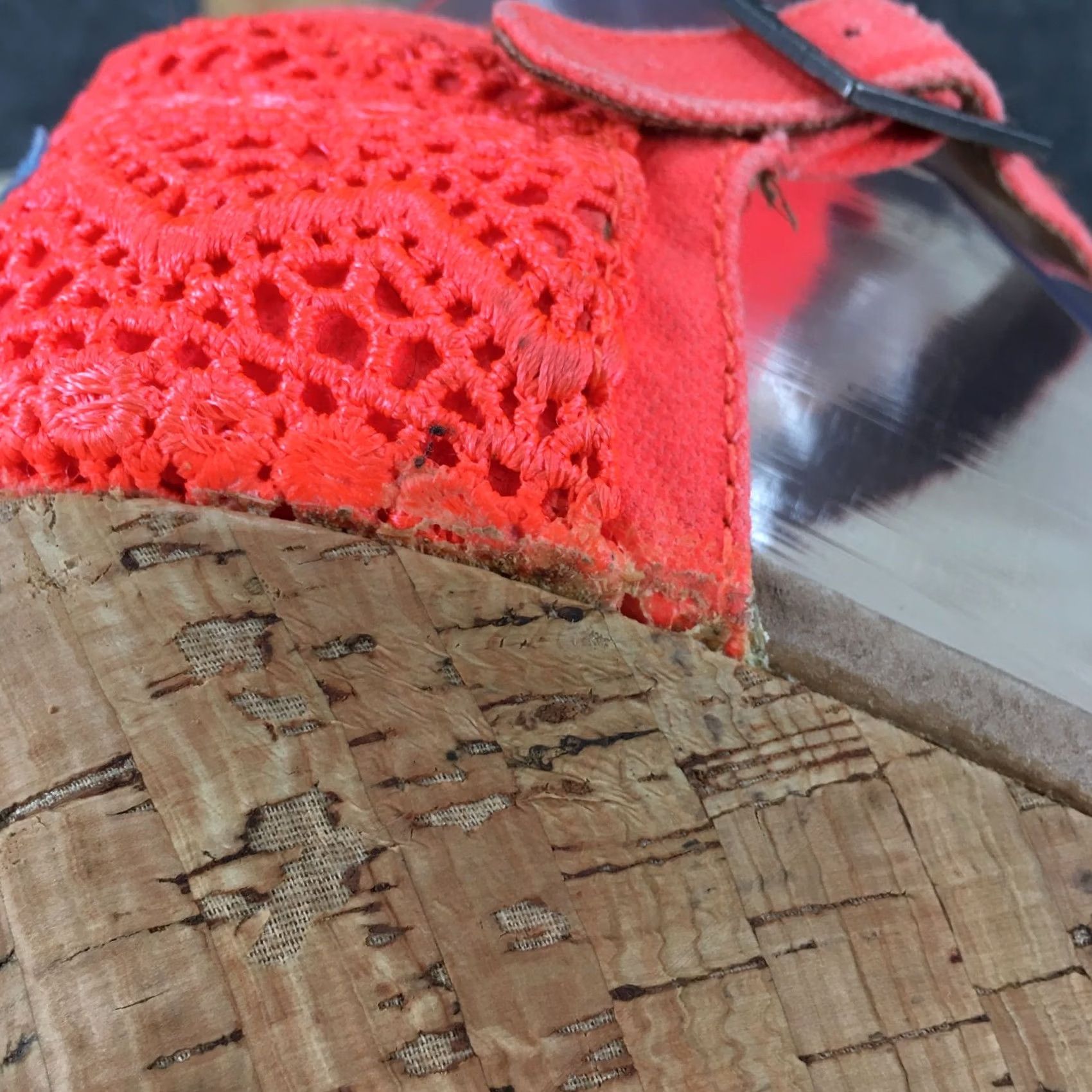 Toms Toms Sandals Womens 8.5 Ankle Strap Orange Buckle Casual Open Toe Wedge Heels Shirt Size US 9 / IT 39 - 5 Thumbnail