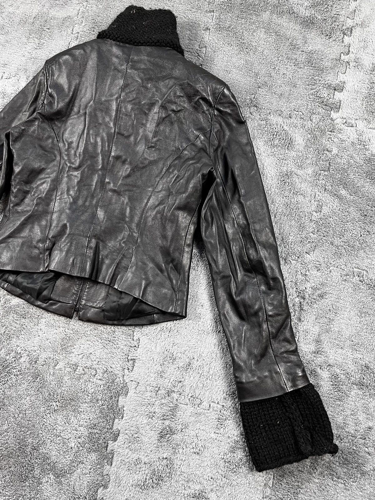 Genuine Leather Vintage Rick Owens Style Leather Gothic Jacket Opium Size L / US 10 / IT 46 - 8 Thumbnail