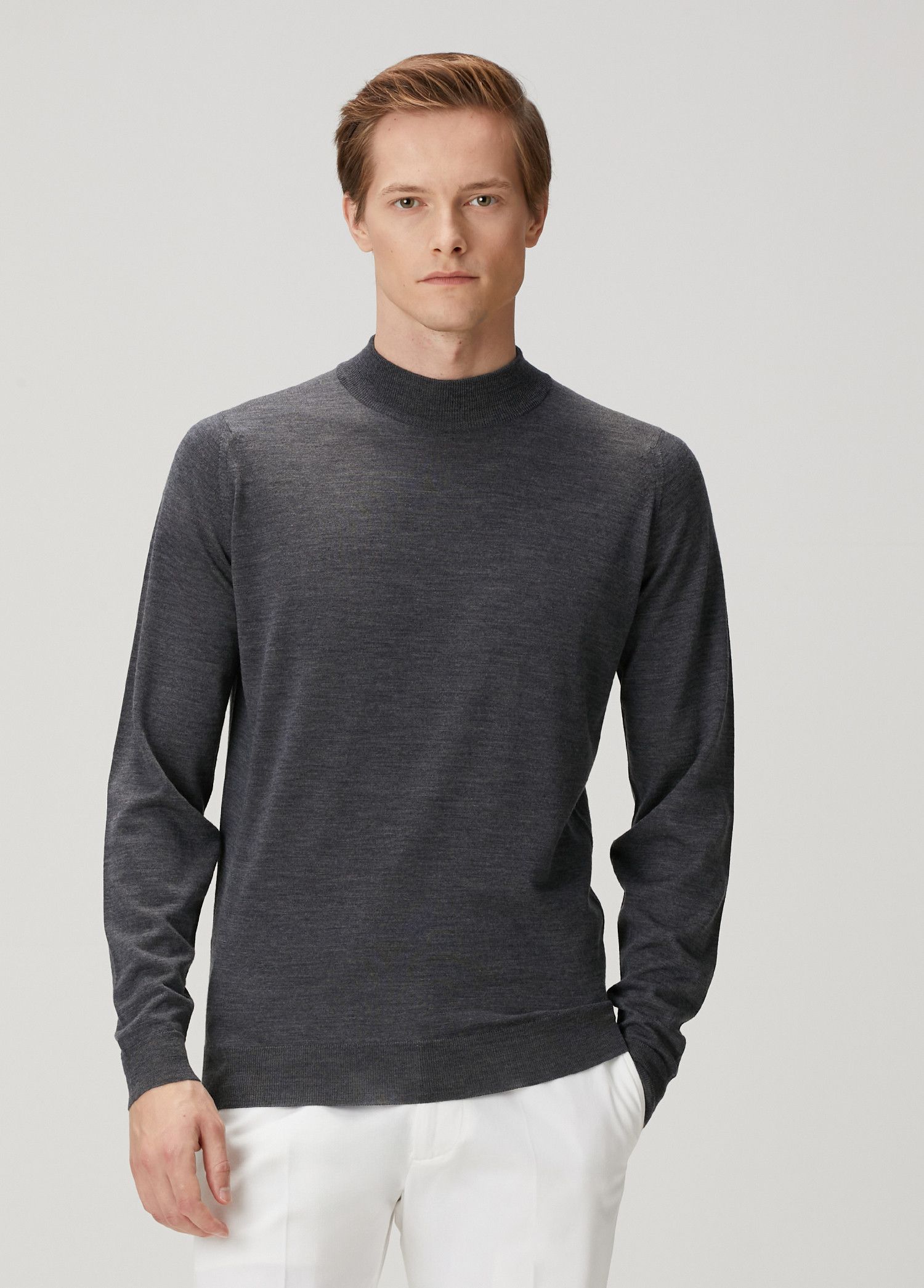 John Smedley JOHN SMEDLEY Harcourt solid gray merino wool sweater XXL Size US XXL / EU 58 / 5 - 2 Thumbnail