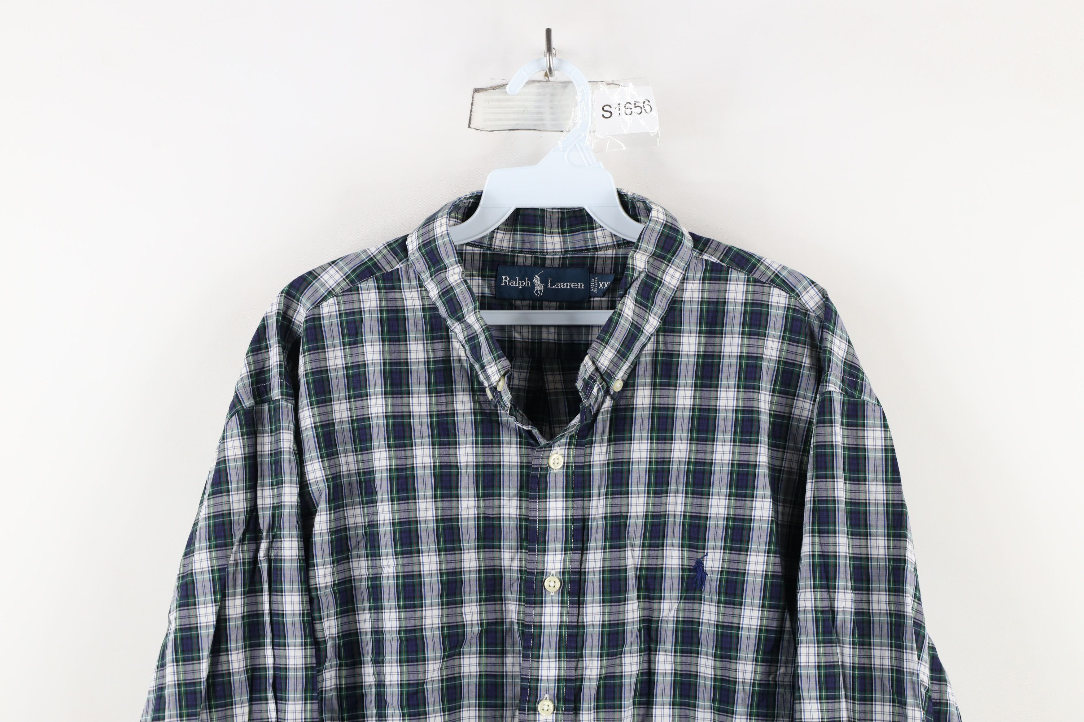 Ralph Lauren × Vintage Vintage 90s Ralph Lauren Collared Button Down Shirt Plaid Size US XXL / EU 58 / 5 - 2 Thumbnail