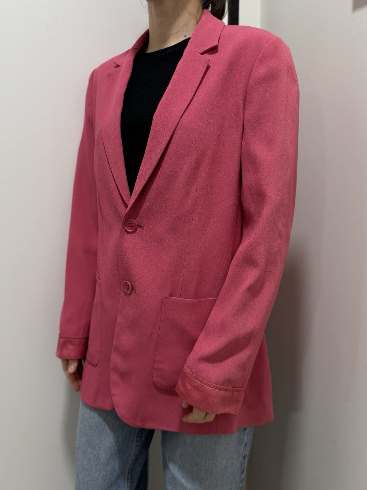 RED Valentino DDP Red Valentino Pink Blazer Acetate Viscose Jacket Size M / US 6-8 / IT 42-44 - 3 Thumbnail