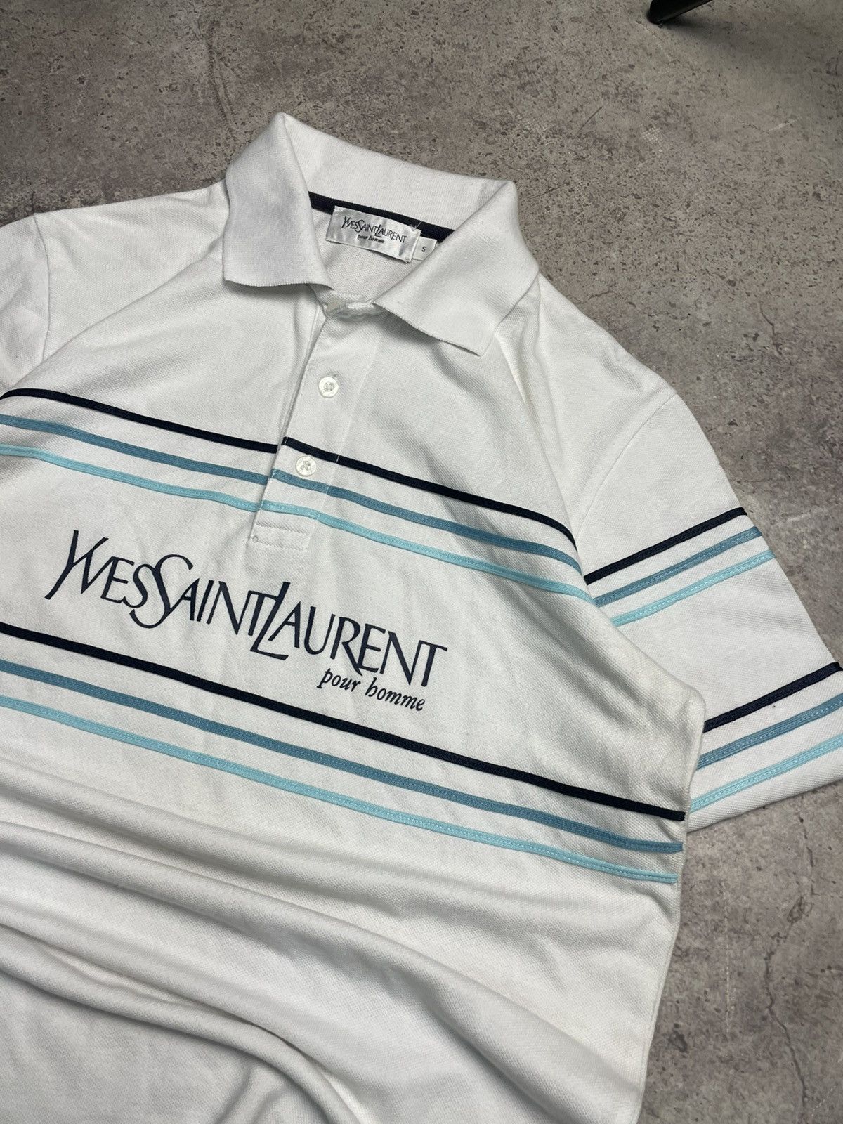 Yves Saint Laurent Vintage Yves Saint Lauren Polo Big Logo Size US S / EU 44-46 / 1 - 3 Thumbnail