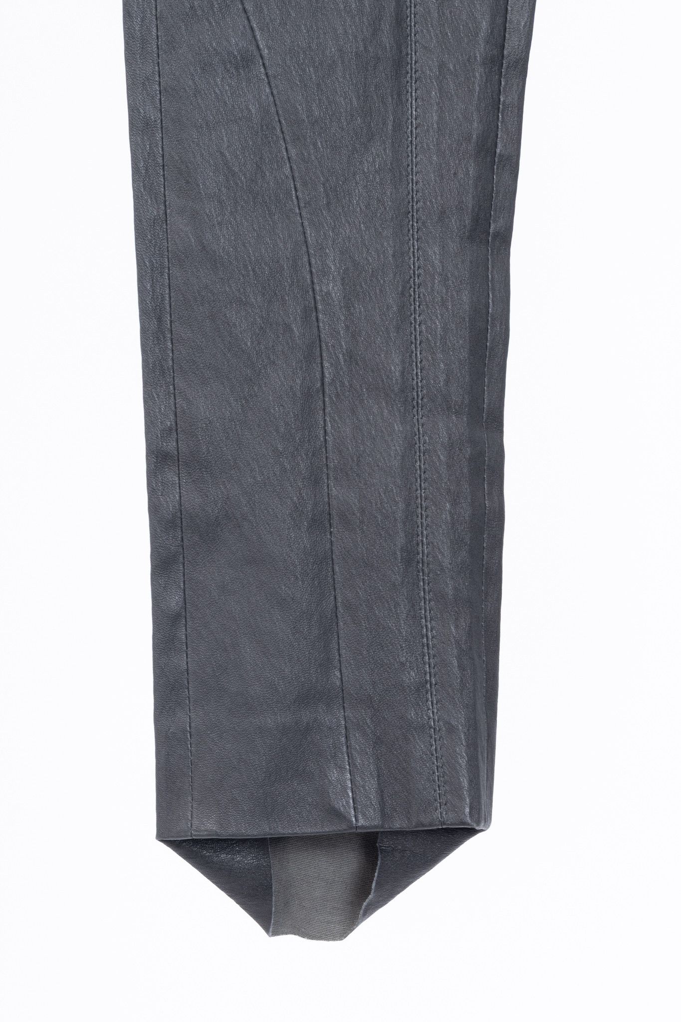 Brunello Cucinelli Brunello Cucinelli Grey Leather Quilted Moto Skinny Pants Size 27" / US 4 / IT 40 - 9 Thumbnail