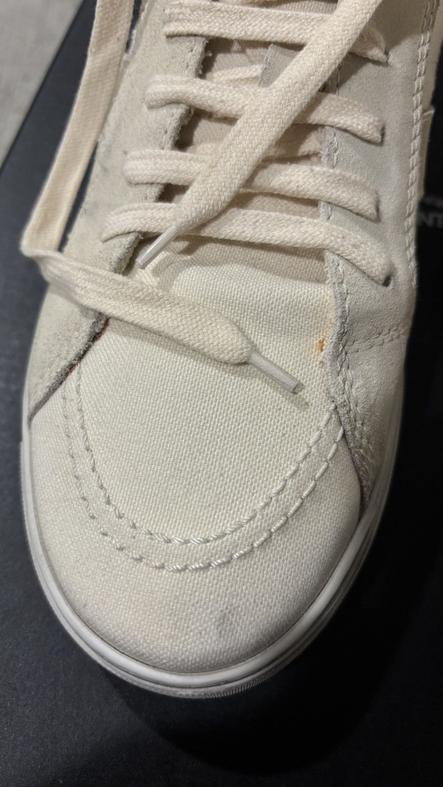 Saint Laurent Paris Saint Laurent Paris “Smoking Forever” High Top Sneaker Size US 11 / EU 44 - 6 Thumbnail