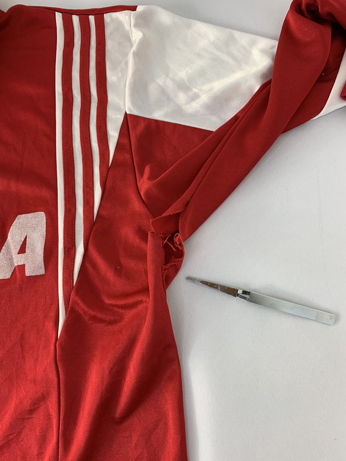 Adidas 90s Adidas Trifoil Tricot Mobel Pagnia Red Jerseys Printed Size US XL / EU 56 / 4 - 11 Thumbnail