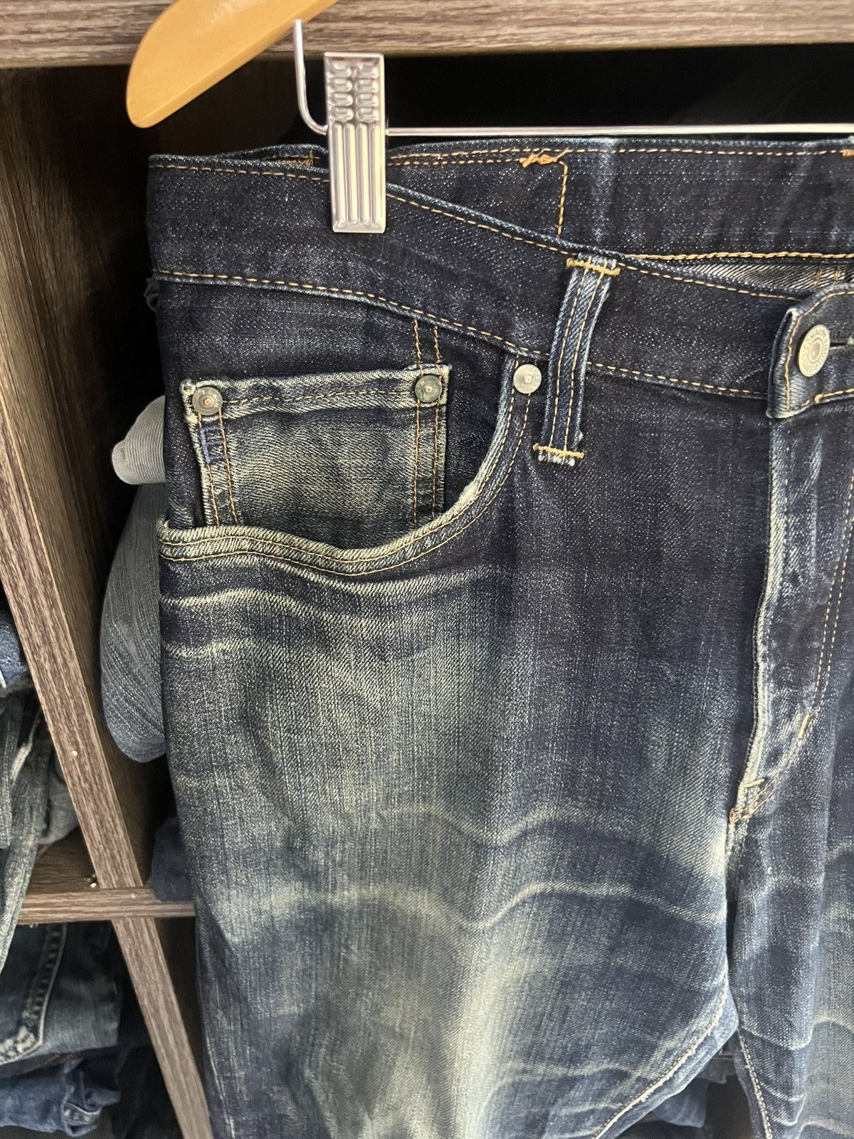 Edwin 🔥Vintage Edwin Flared Distressed Denim Size US 34 / EU 50 - 4 Thumbnail