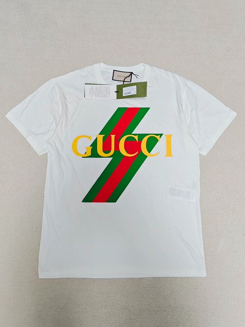 Gucci Gucci Lightning letter logo short-sleeved T-shirt 2502-Next Size US S / EU 44-46 / 1 - 1 Thumbnail