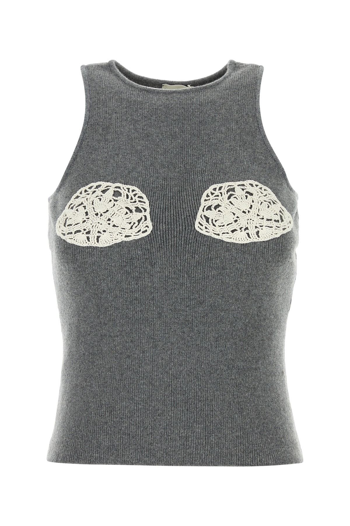Magda Butrym Grey Cashmere Tank Top Size S / US 4 / IT 40 - 1 Thumbnail