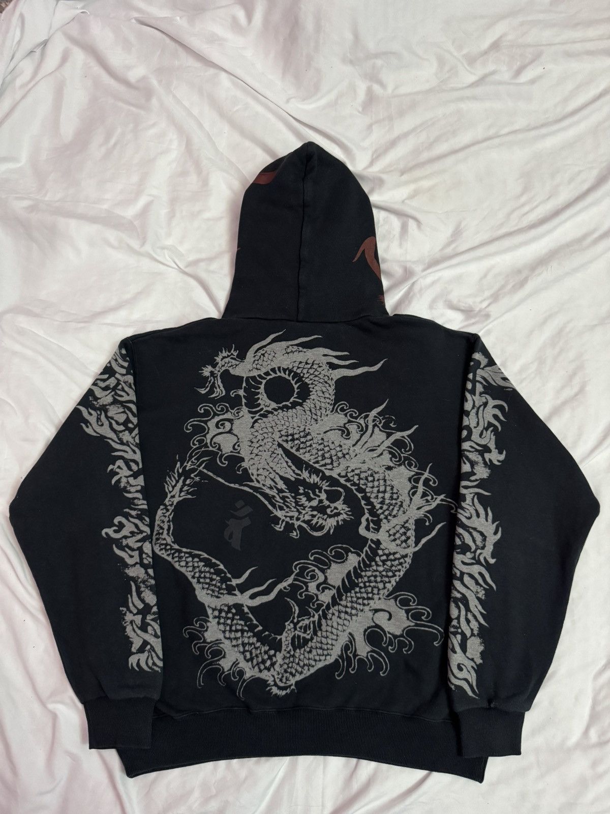 If Six Was Nine 2000s Archival Japanese Sukajan Dragon Pull Over Hoodie Size US L / EU 52-54 / 3 - 1 Thumbnail
