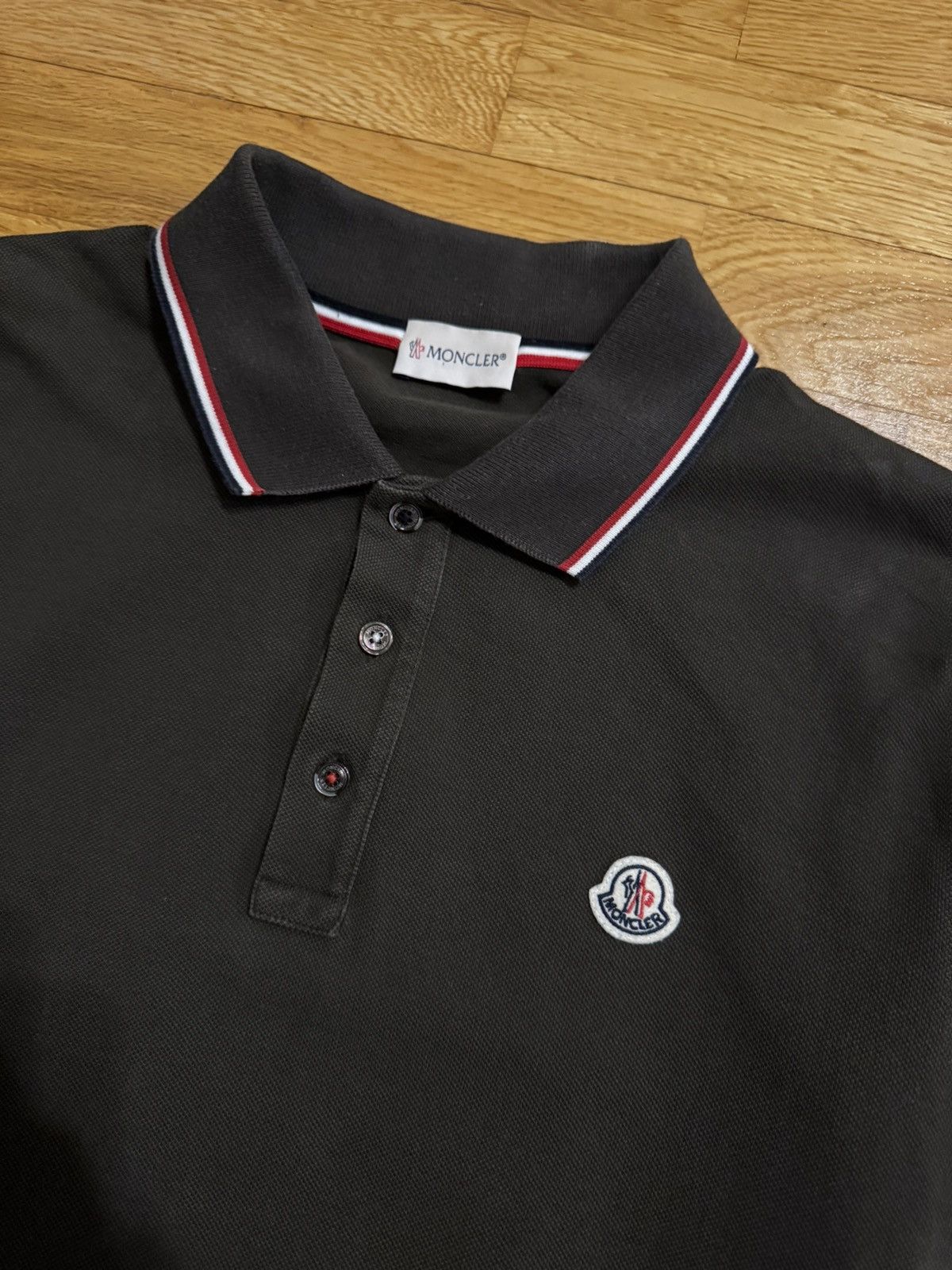 Moncler Moncler Long Sleeve Piqué Polo Size US M / EU 48-50 / 2 - 3 Thumbnail