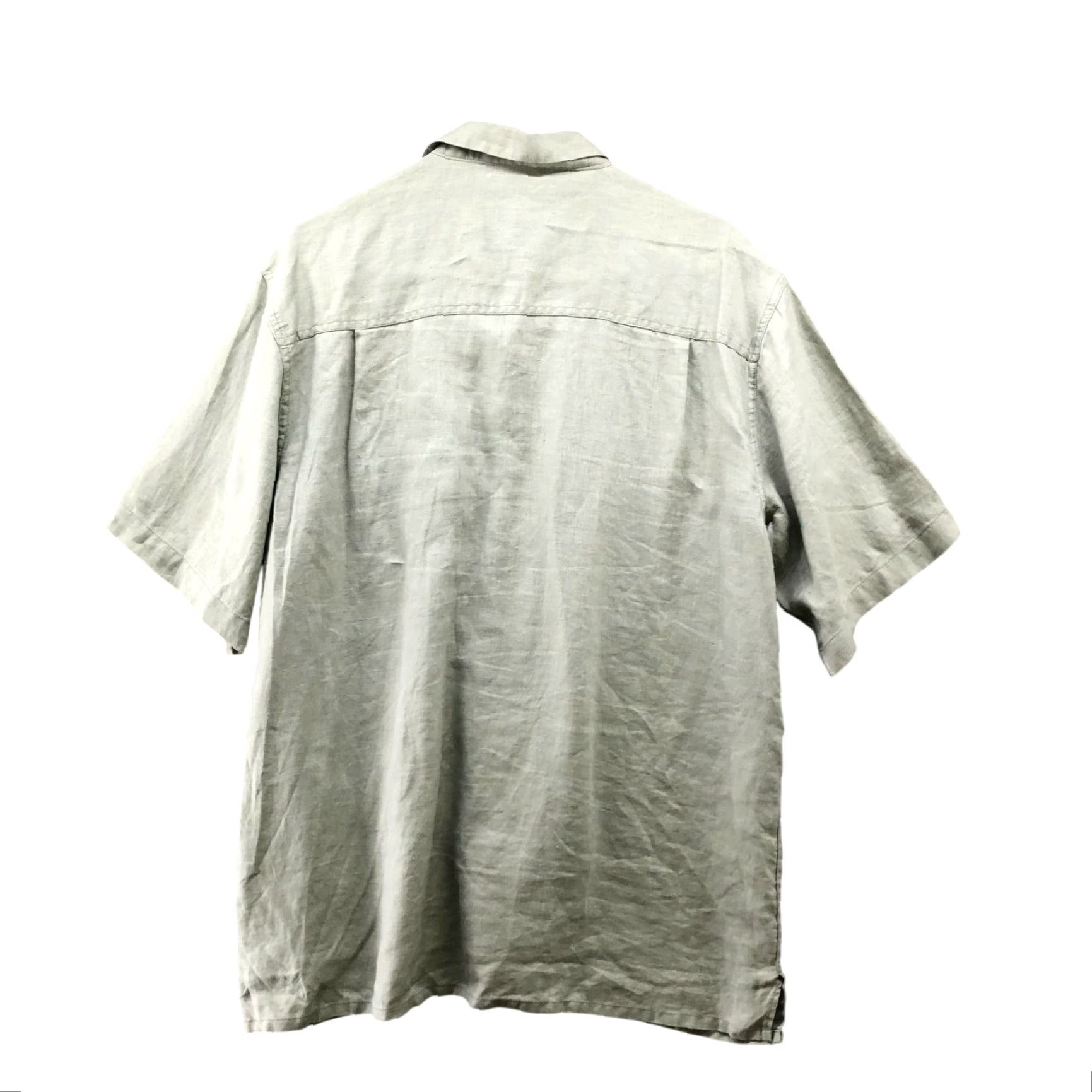 Vintage Bruno Washable Linen Shirt Mens L Sage Green Utility Short Sleeve Chest Pocket Shirt Linen Bruno Men L Green Sage Flowers Beach 90s? Size US L / EU 52-54 / 3 - 2 Thumbnail
