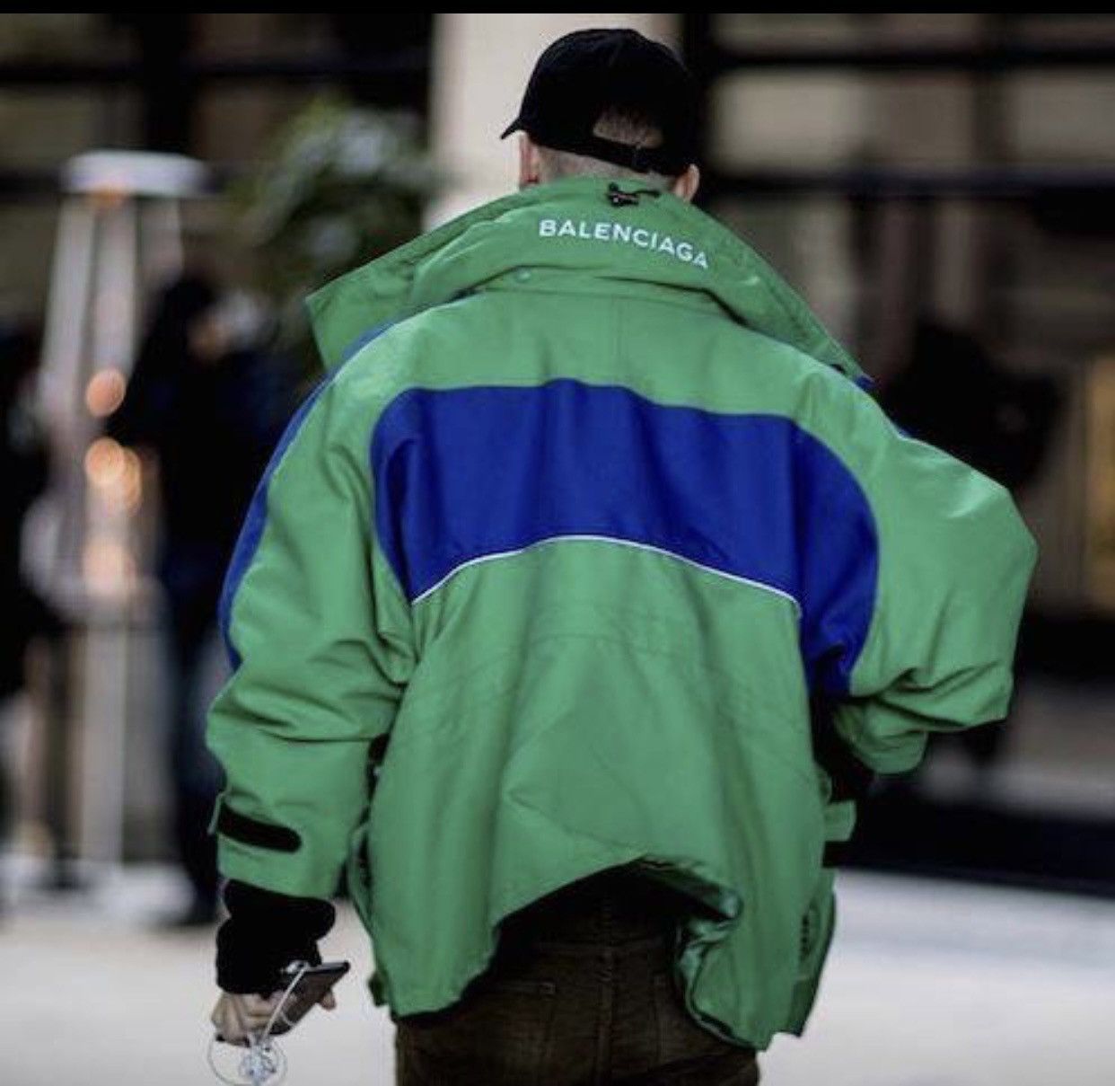 Balenciaga Swing Parka — Rare Green/Blue EU 38