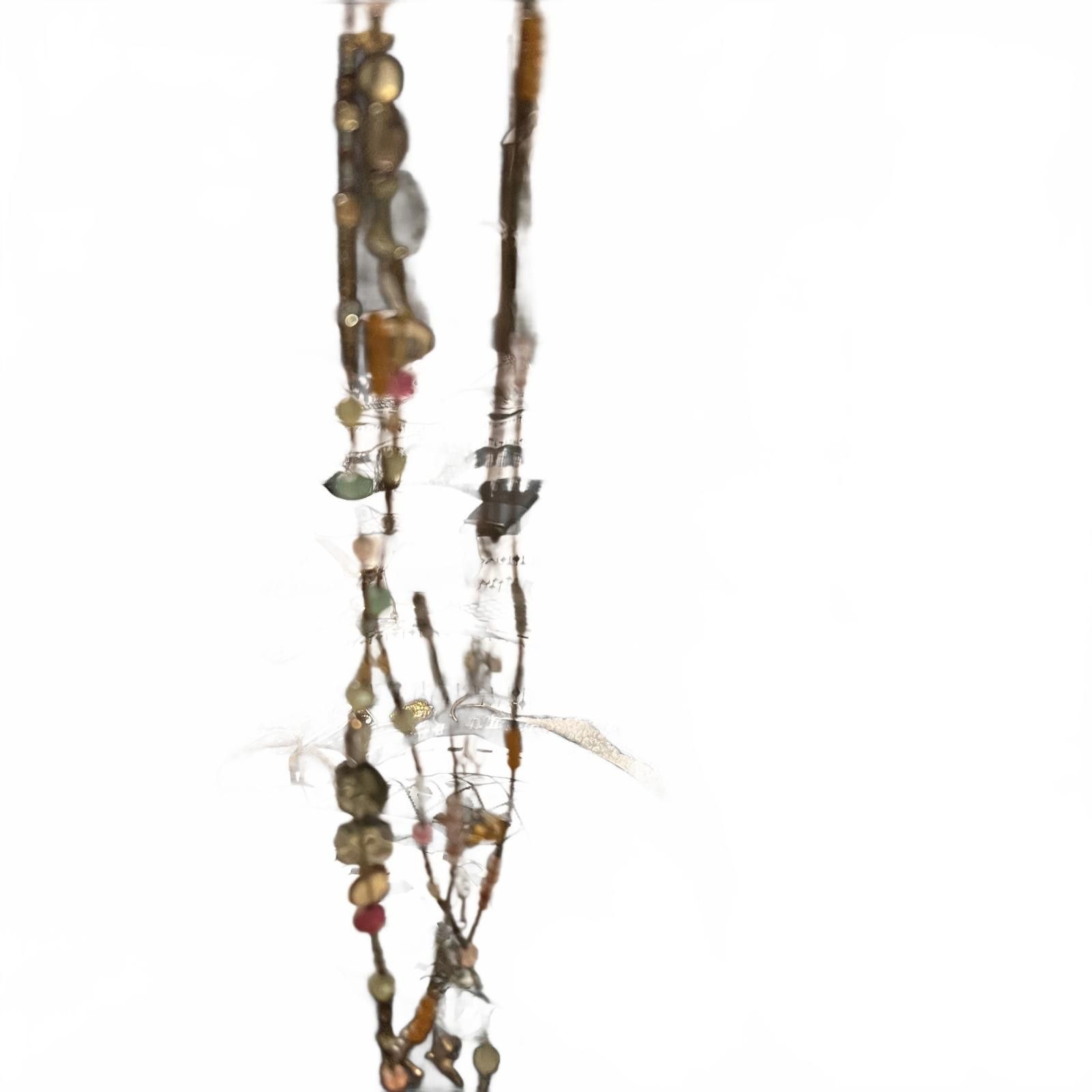 The Unbranded Brand Multi-Strand Beaded Necklace with Large Cross Pendant Size ONE SIZE - 3 Thumbnail