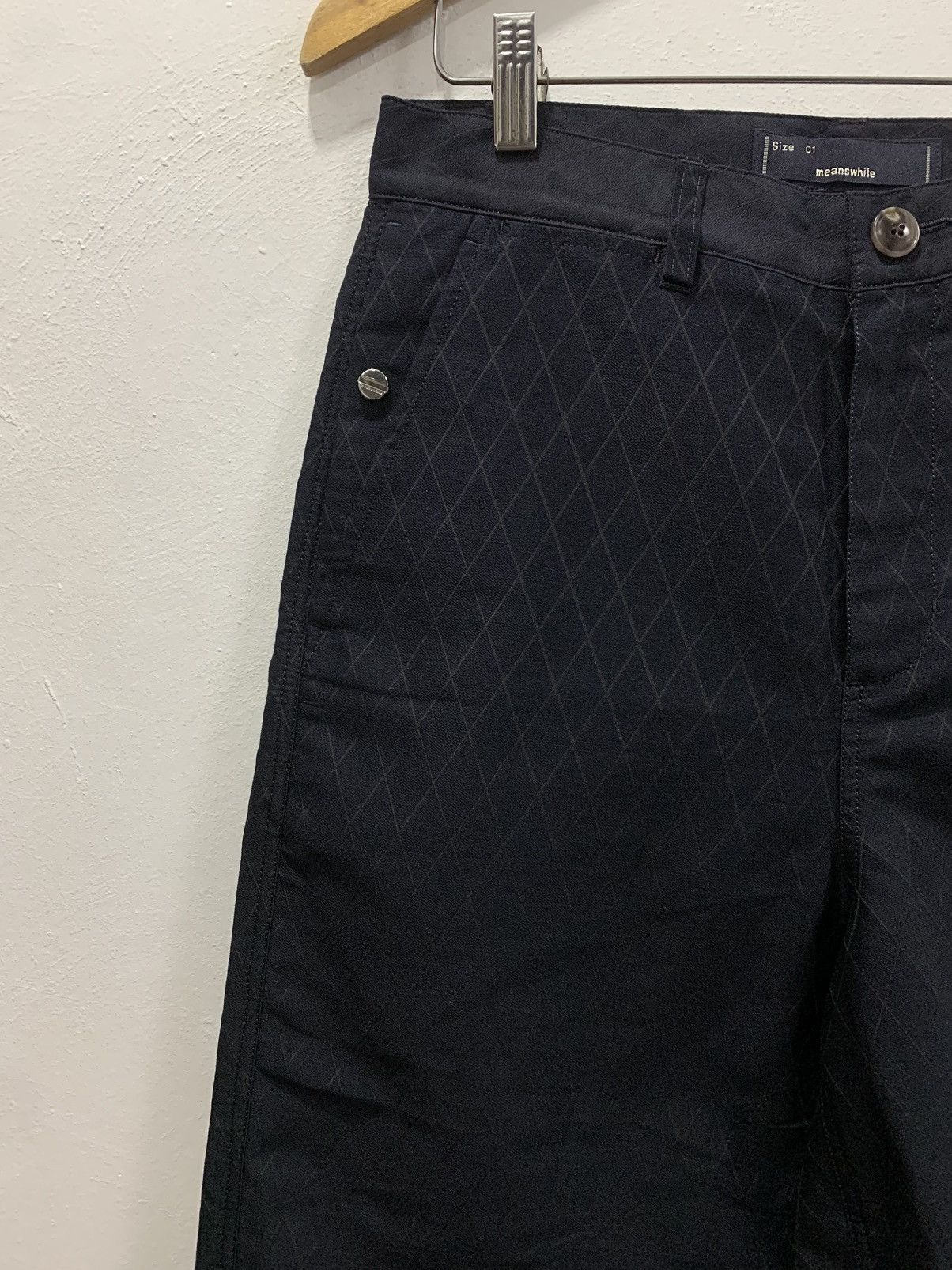 meanswhile MEANSWHILE JAPAN X-HACK COMFORT PT - DIAMOND PATTERNED PANTS Size US 29 - 2 Thumbnail